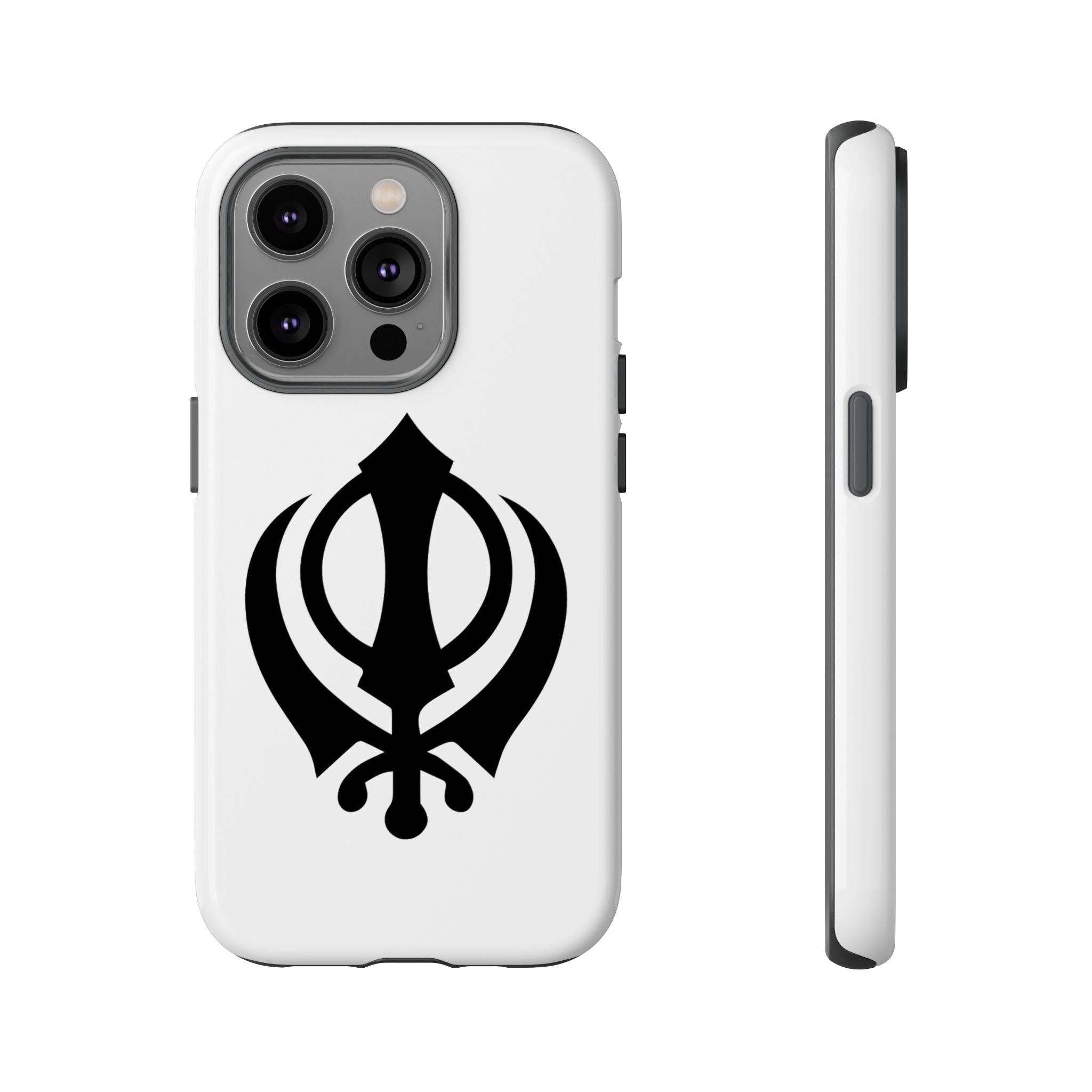 Sikh Khanda Phone Case • White