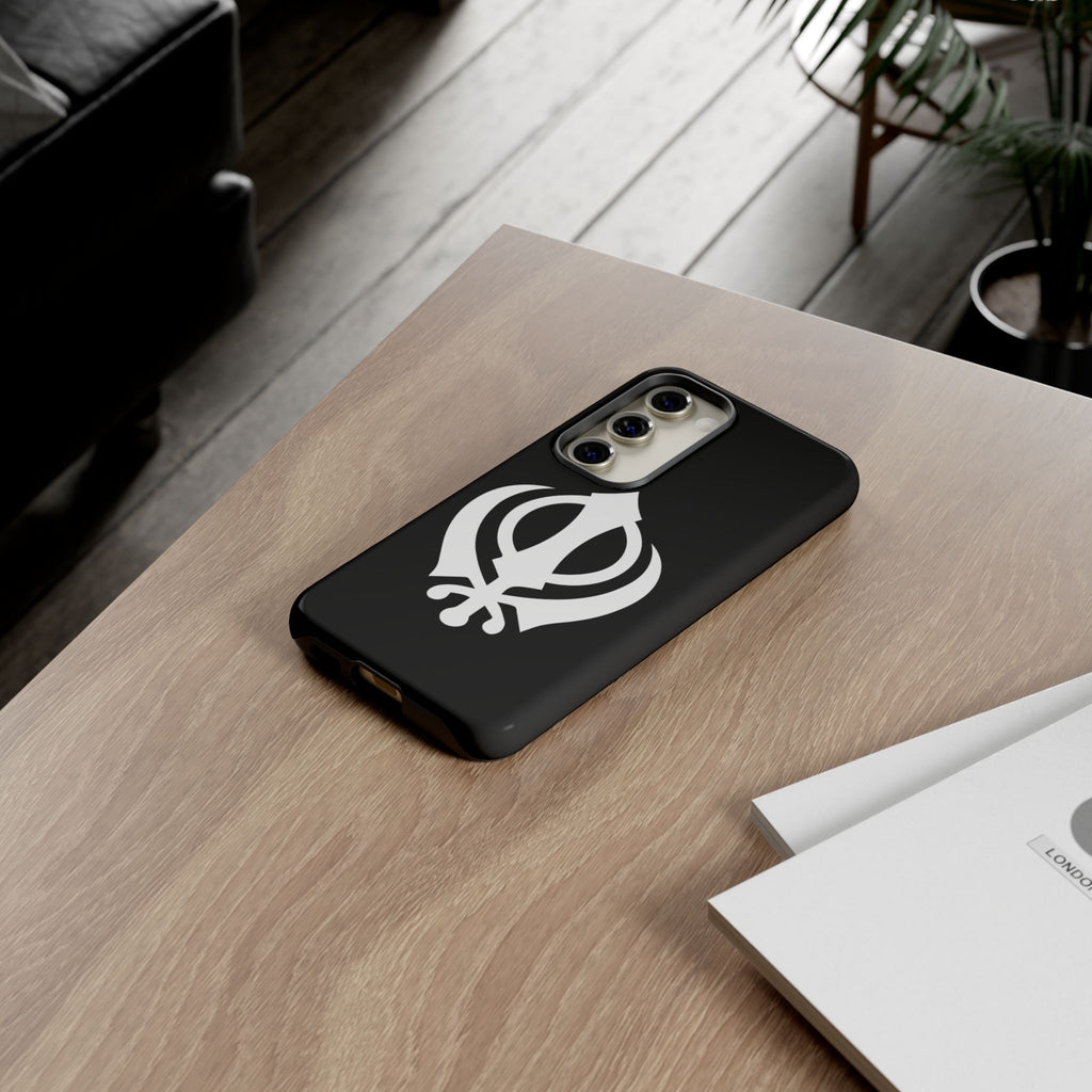 Sikh Khanda Phone Case • Black