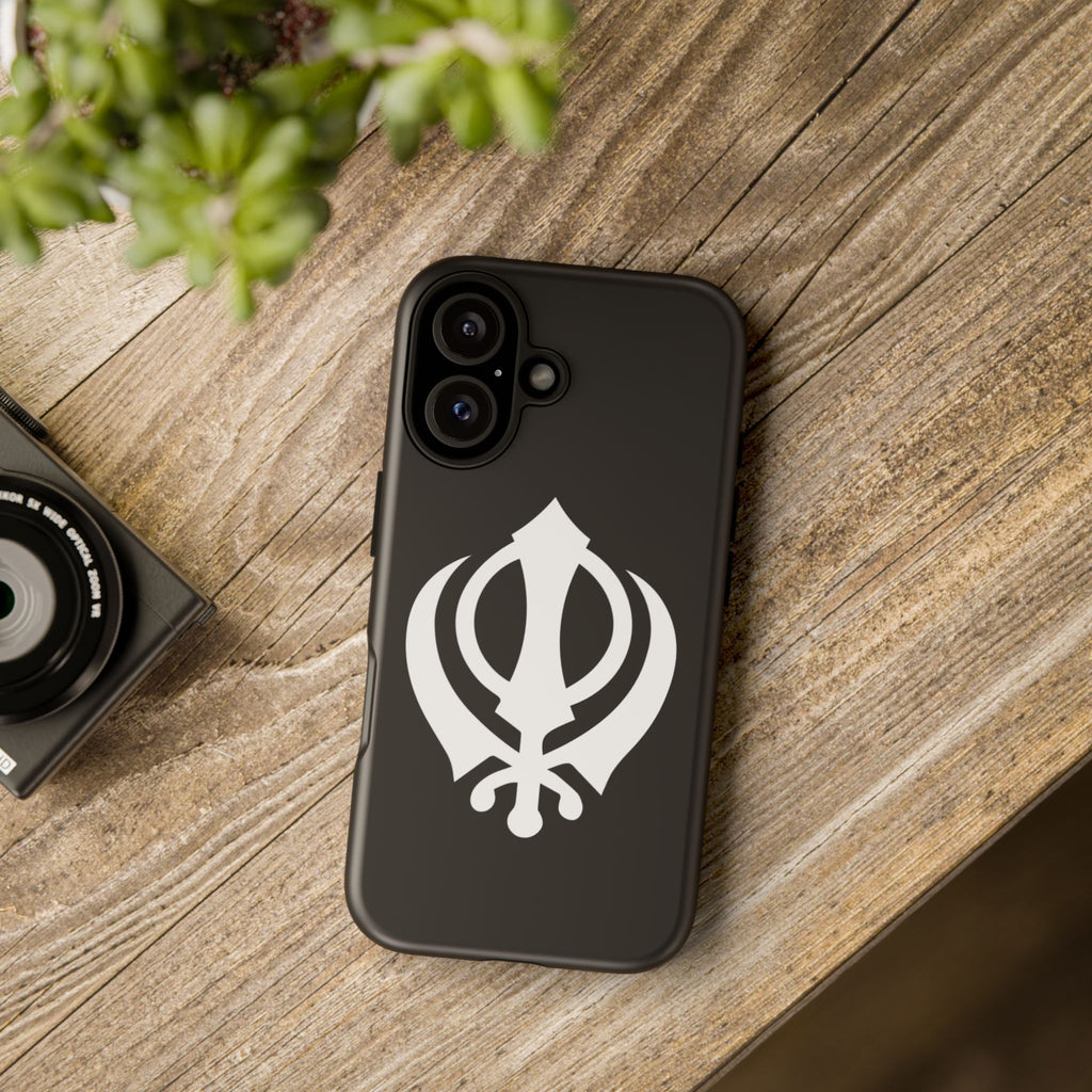 Sikh Khanda Phone Case • Black