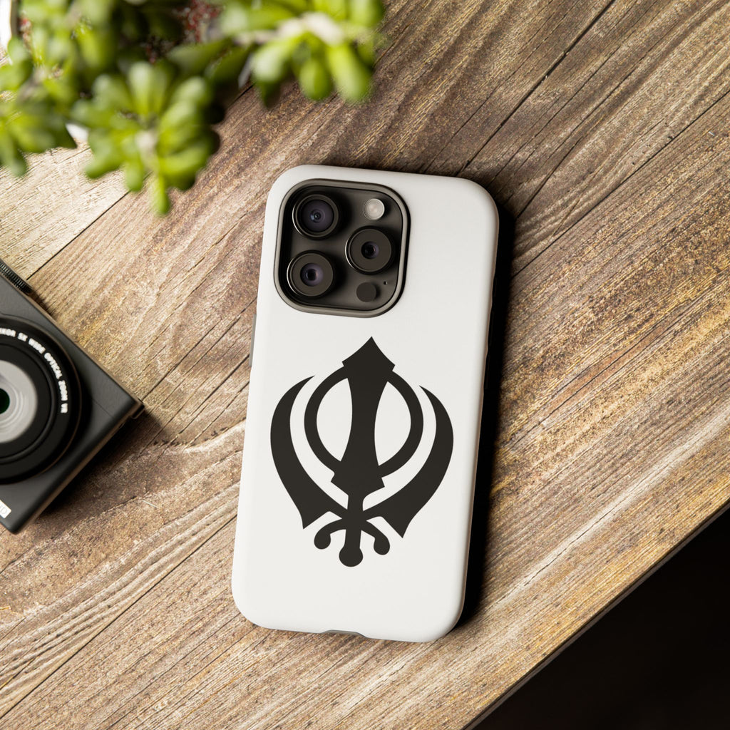 Sikh Khanda Phone Case • White