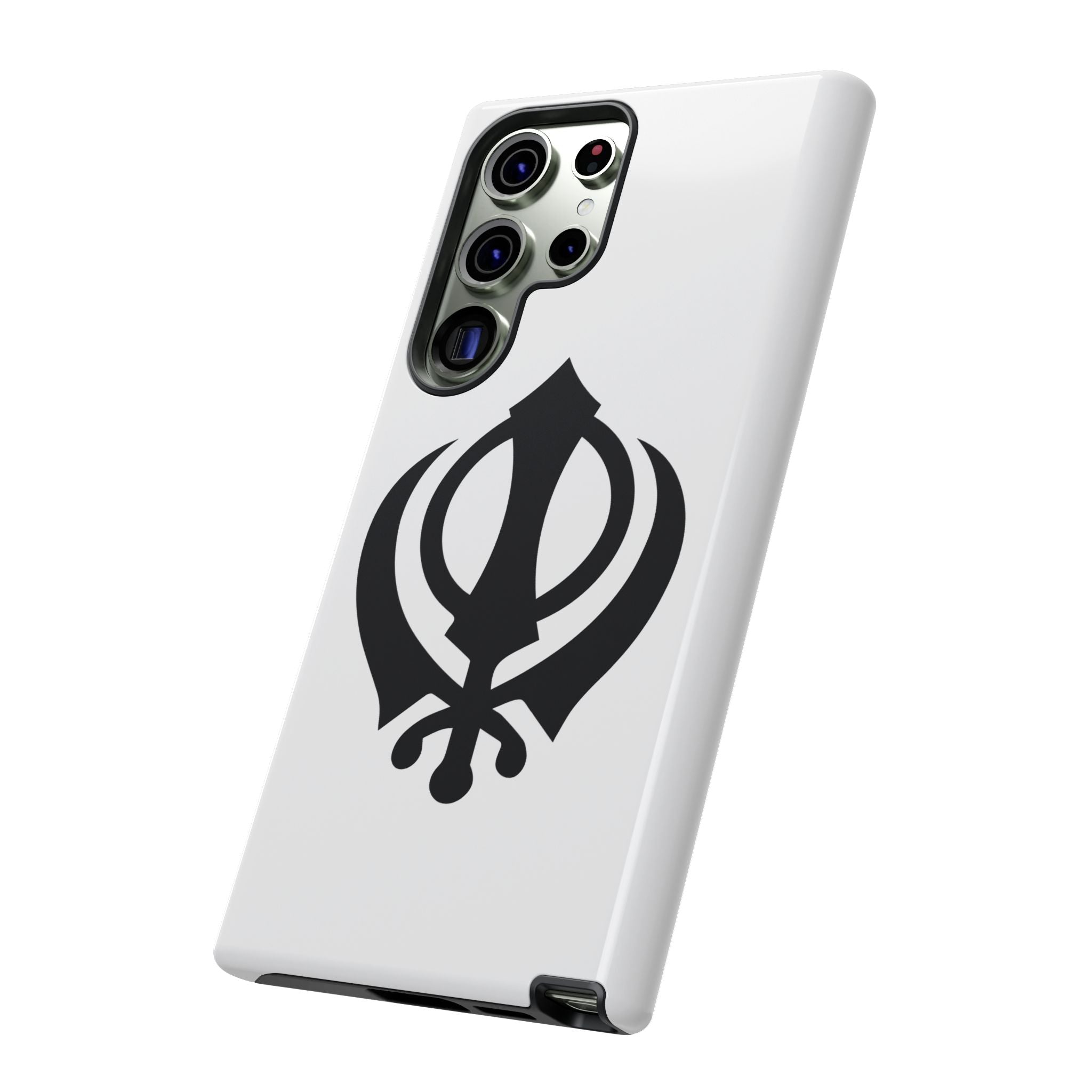 Sikh Khanda Phone Case • White