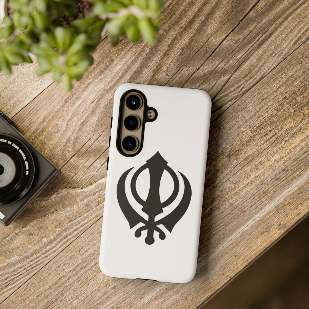 Sikh Khanda Phone Case • White