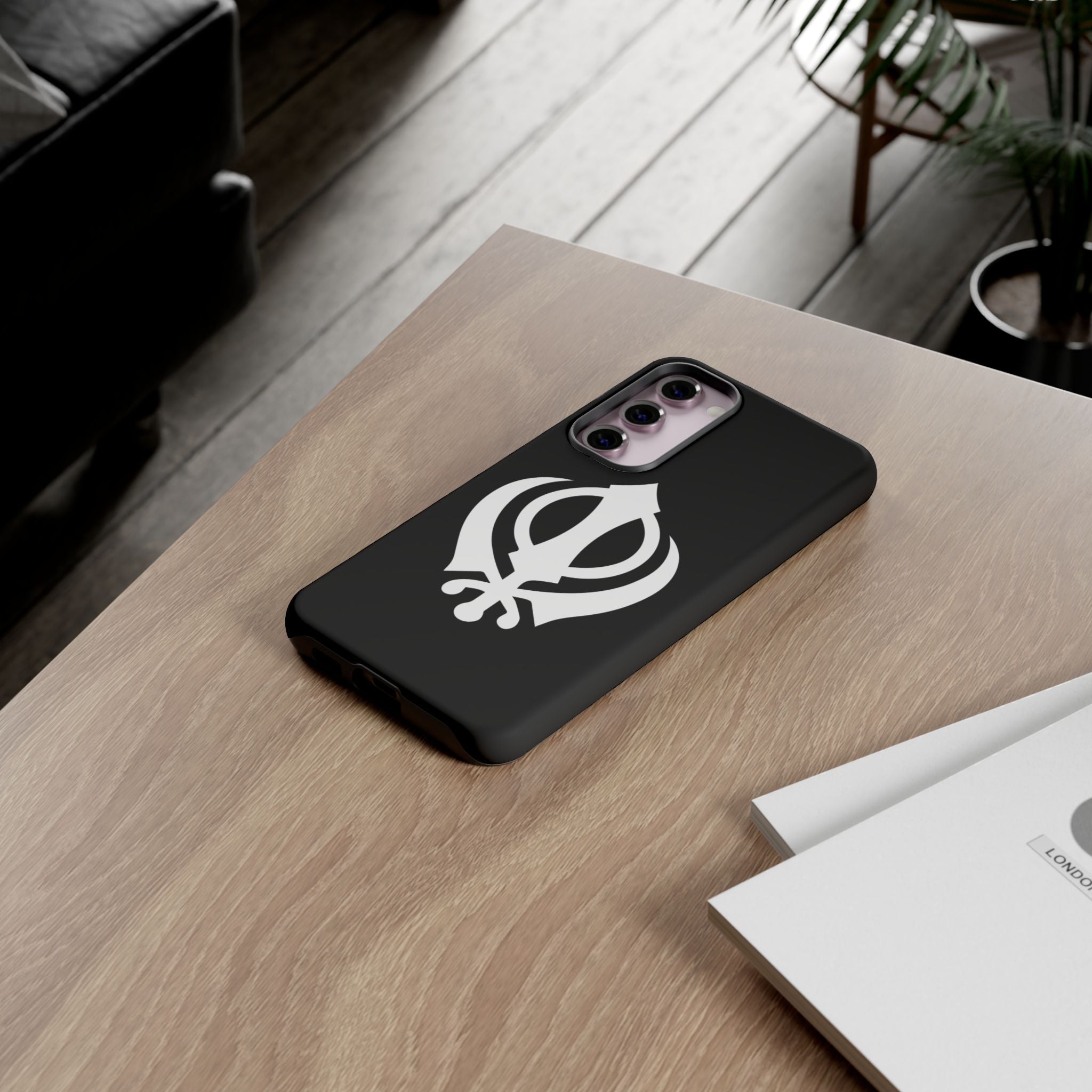Sikh Khanda Phone Case • Black