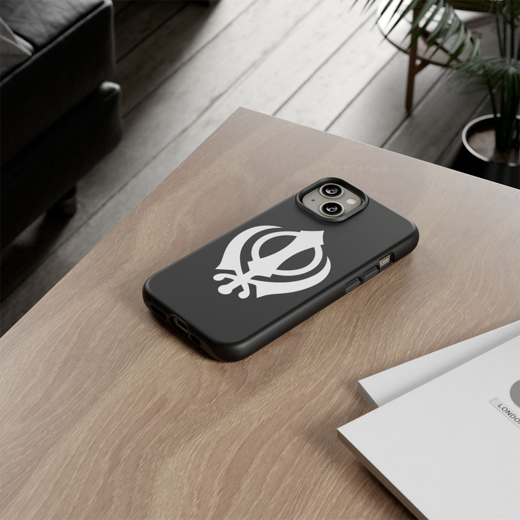 Sikh Khanda Phone Case • Black