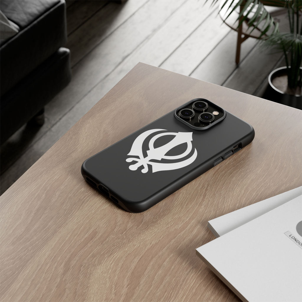 Sikh Khanda Phone Case • Black
