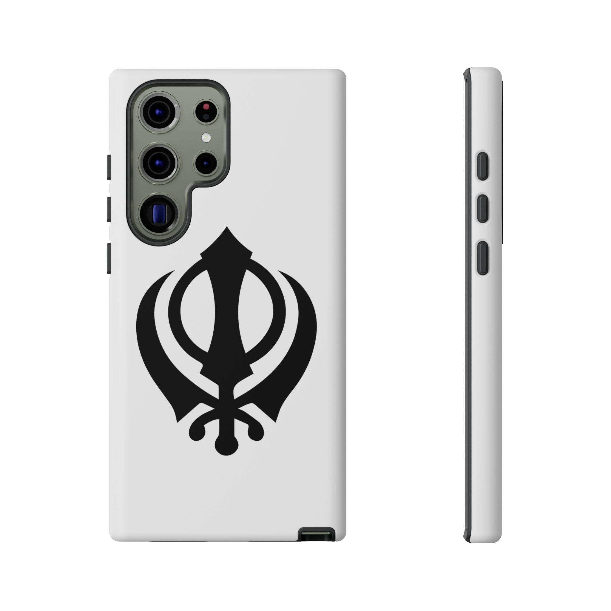 Sikh Khanda Phone Case • White