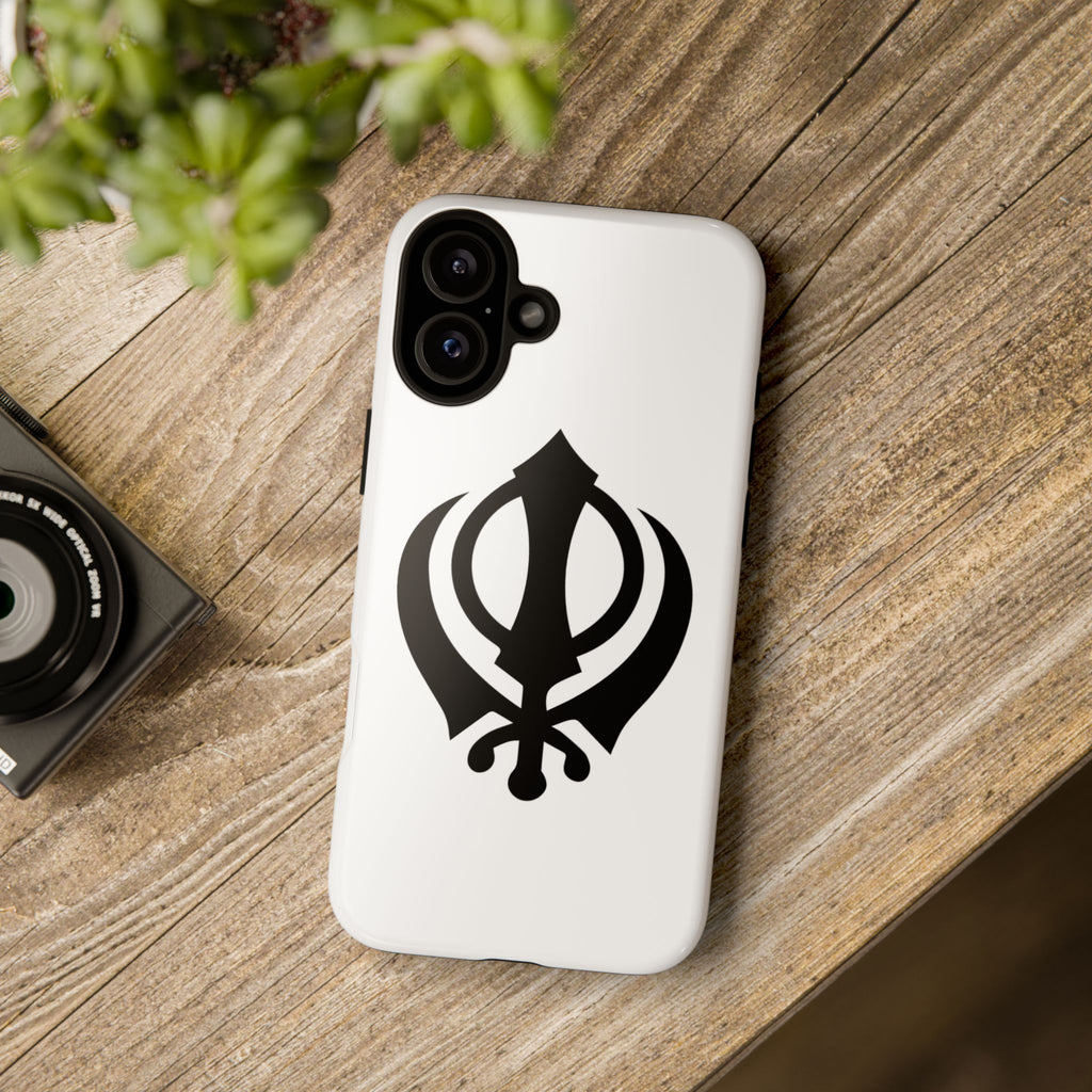 Sikh Khanda Phone Case • White