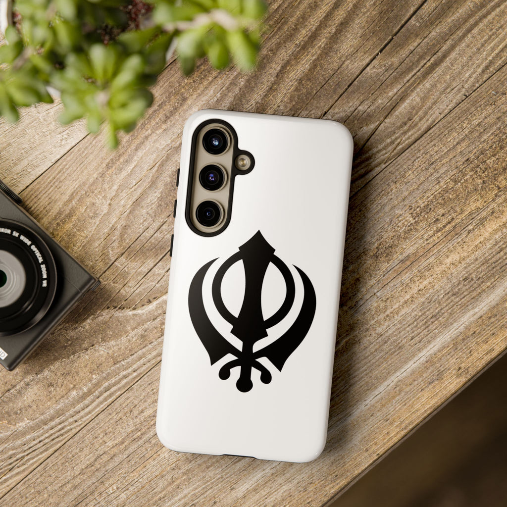 Sikh Khanda Phone Case • White