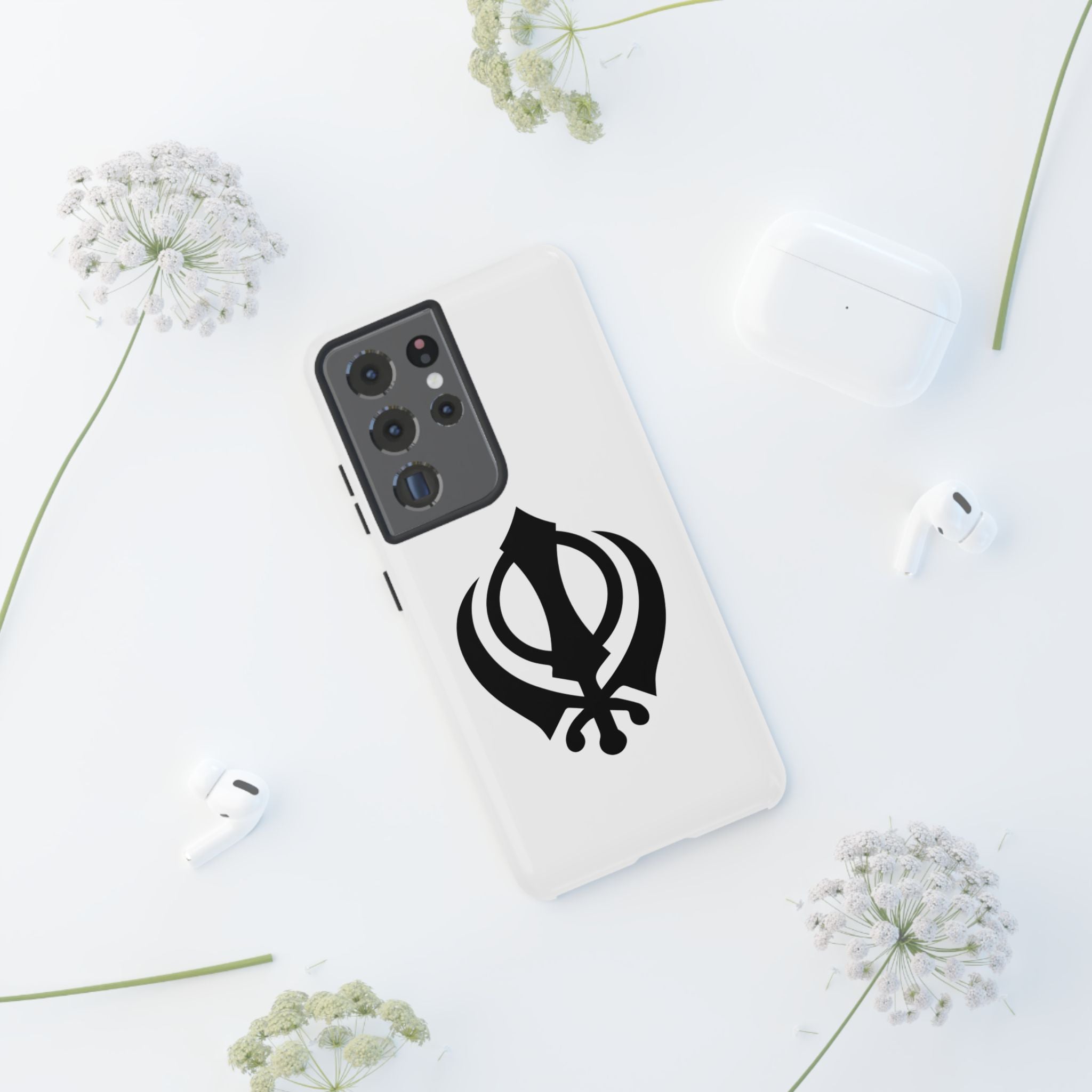Sikh Khanda Phone Case • White