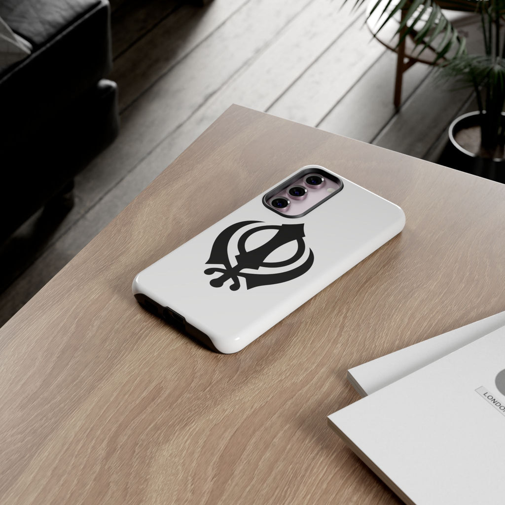 Sikh Khanda Phone Case • White