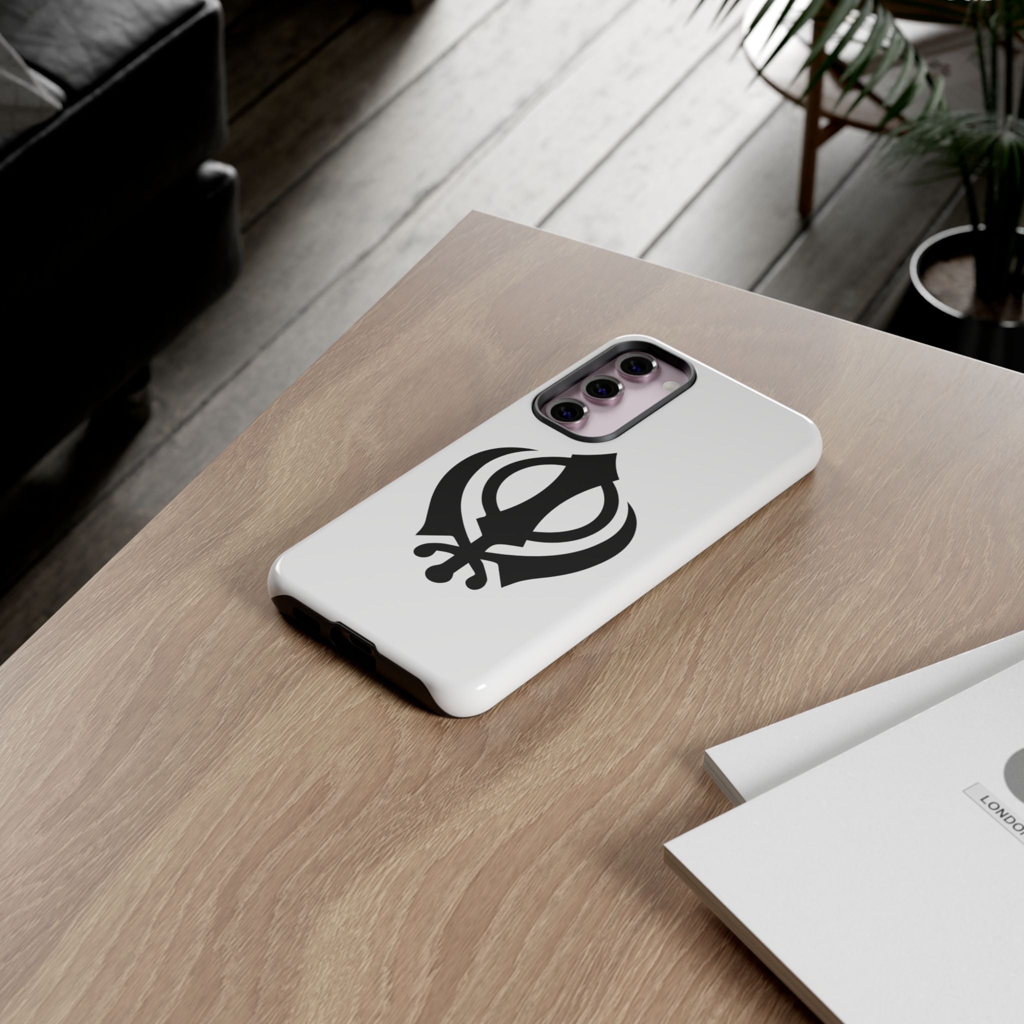 Sikh Khanda Phone Case • White
