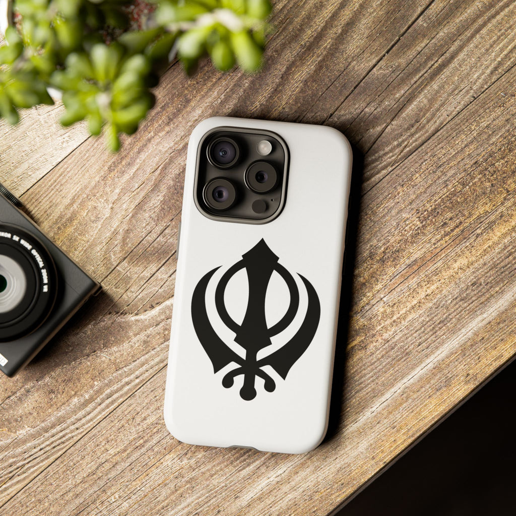 Sikh Khanda Phone Case • White
