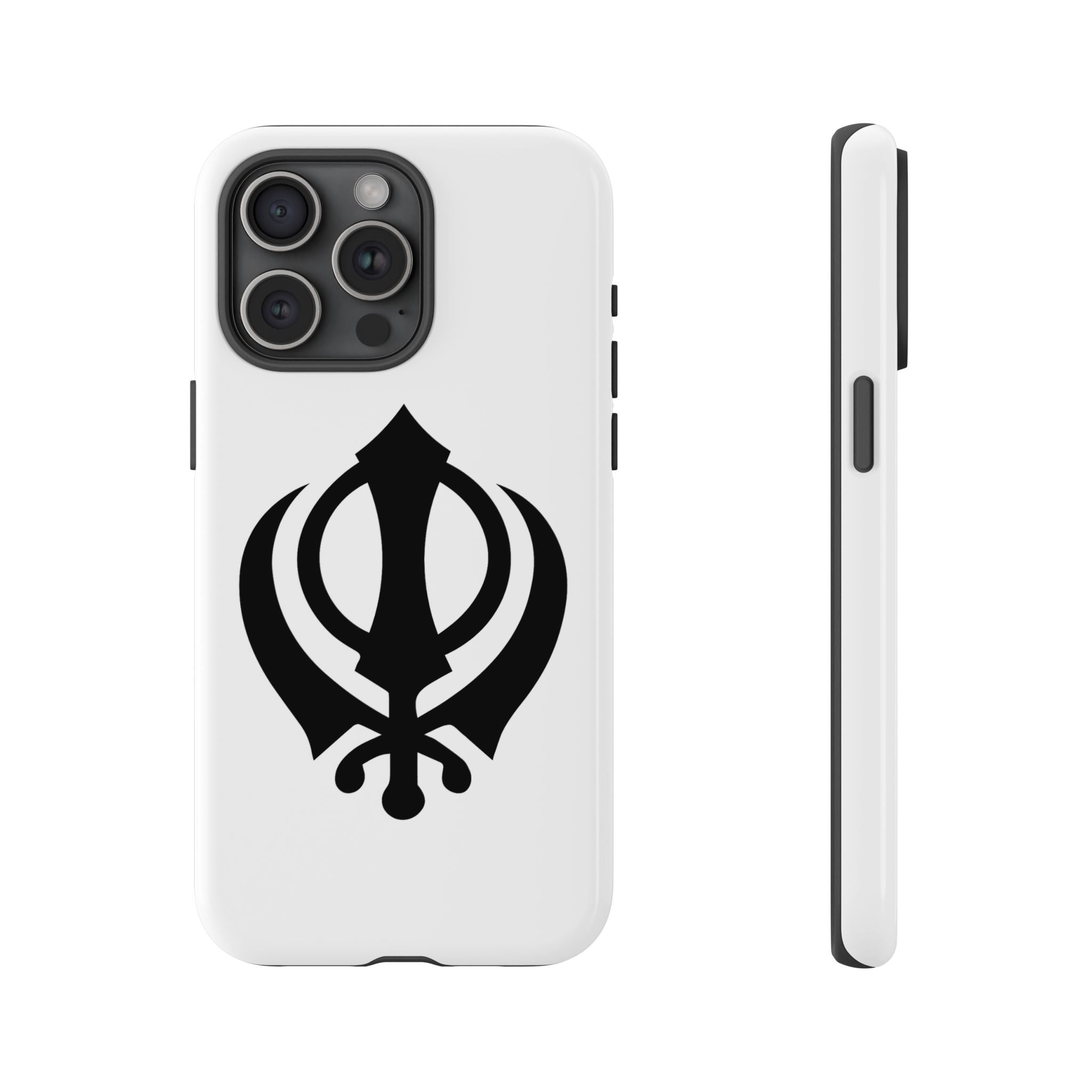 Sikh Khanda Phone Case • White