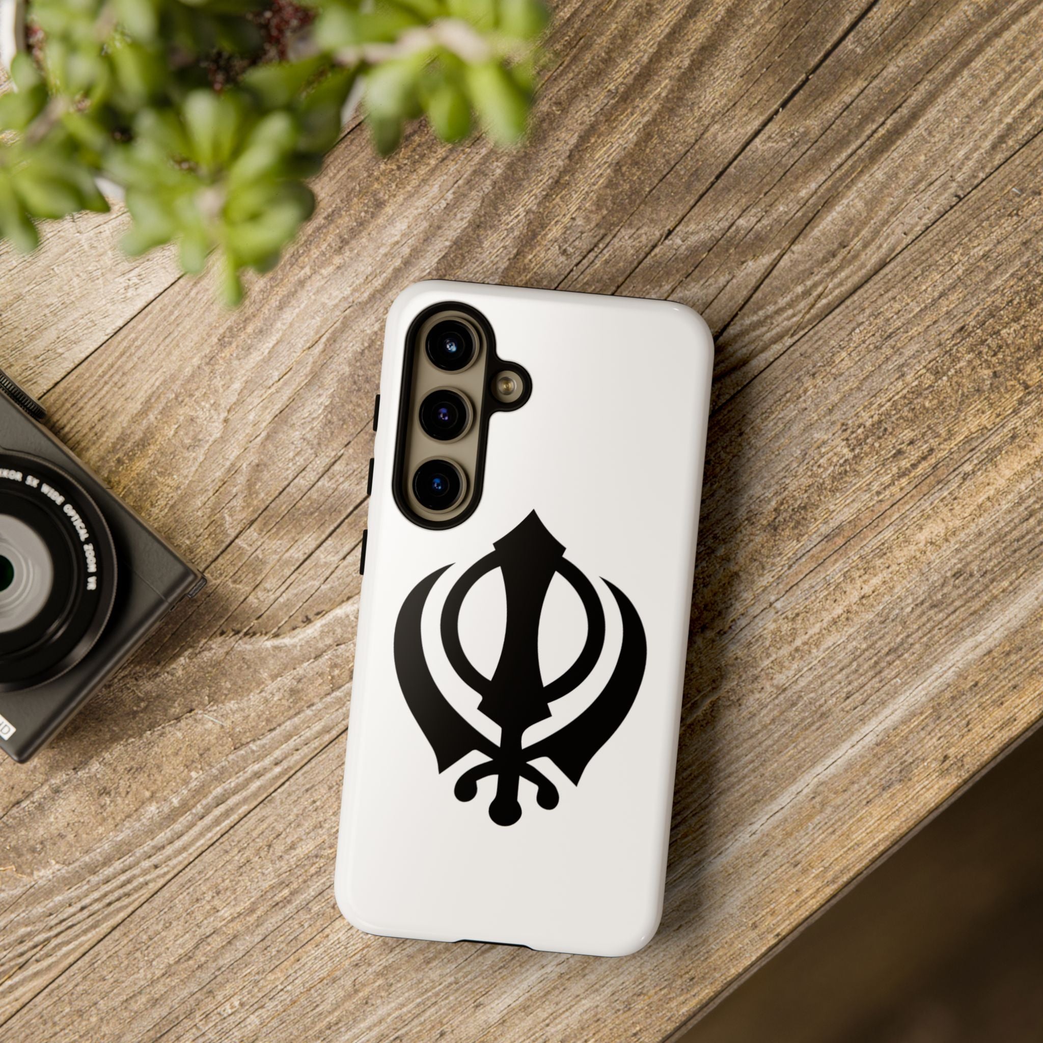 Sikh Khanda Phone Case • White
