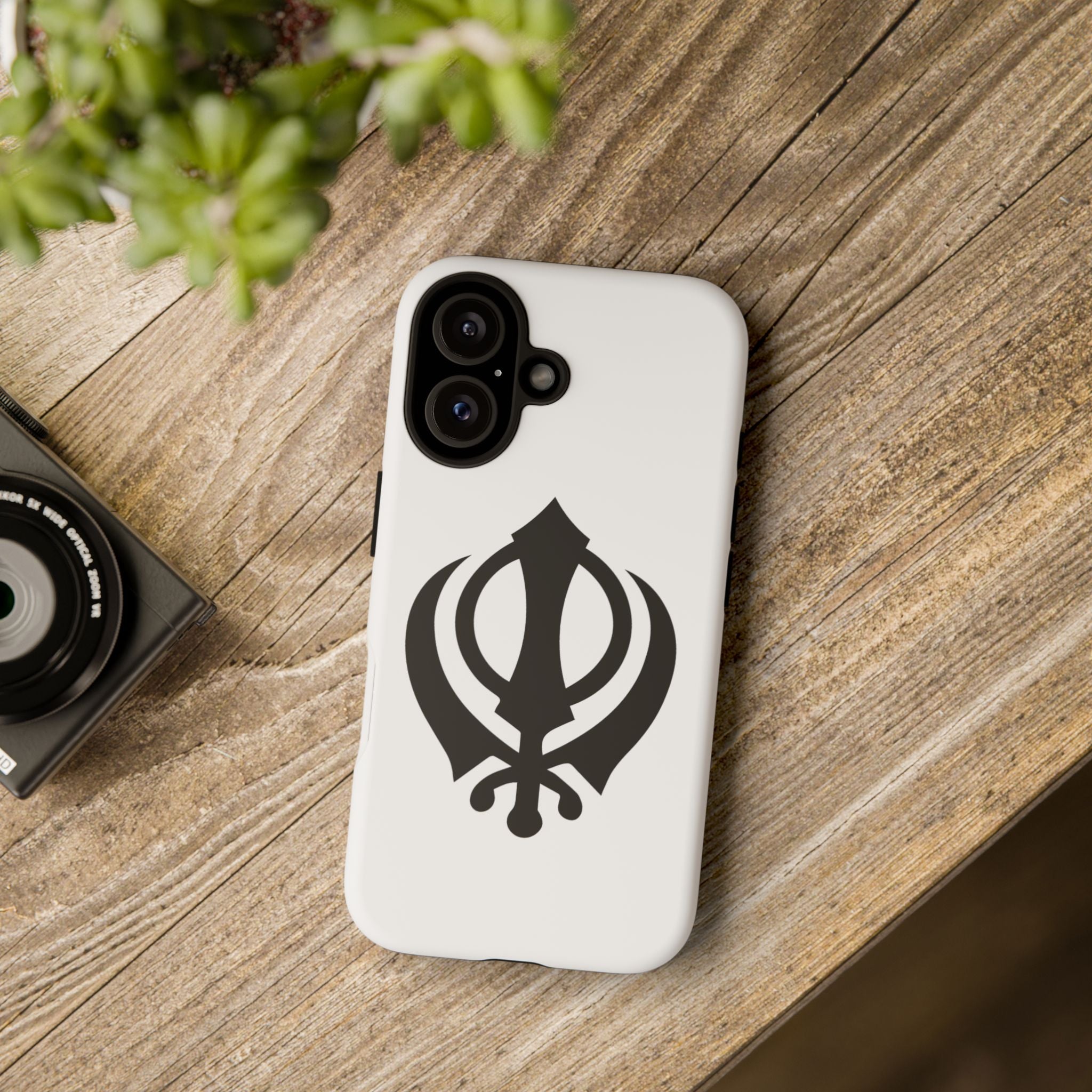 Sikh Khanda Phone Case • White