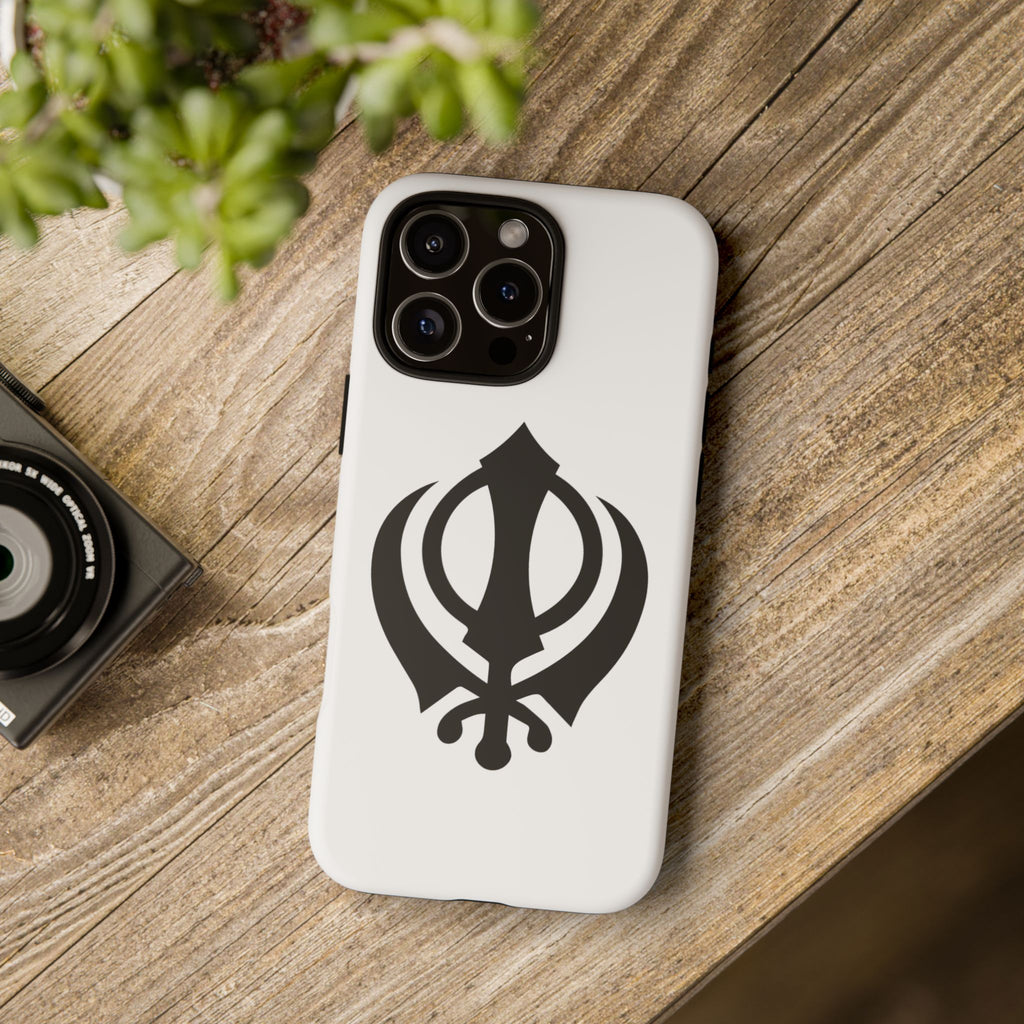 Sikh Khanda Phone Case • White