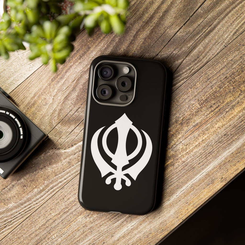 Sikh Khanda Phone Case • Black
