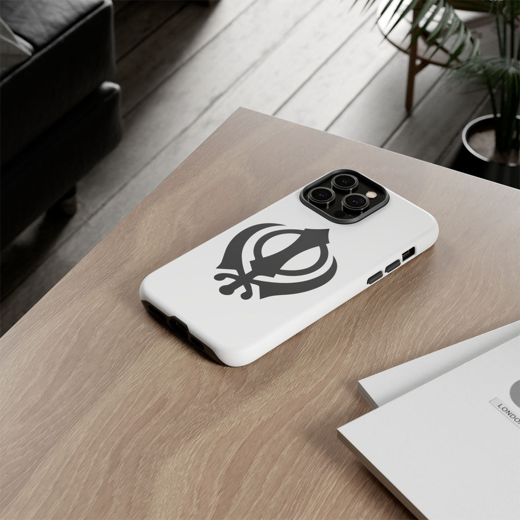 Sikh Khanda Phone Case • White