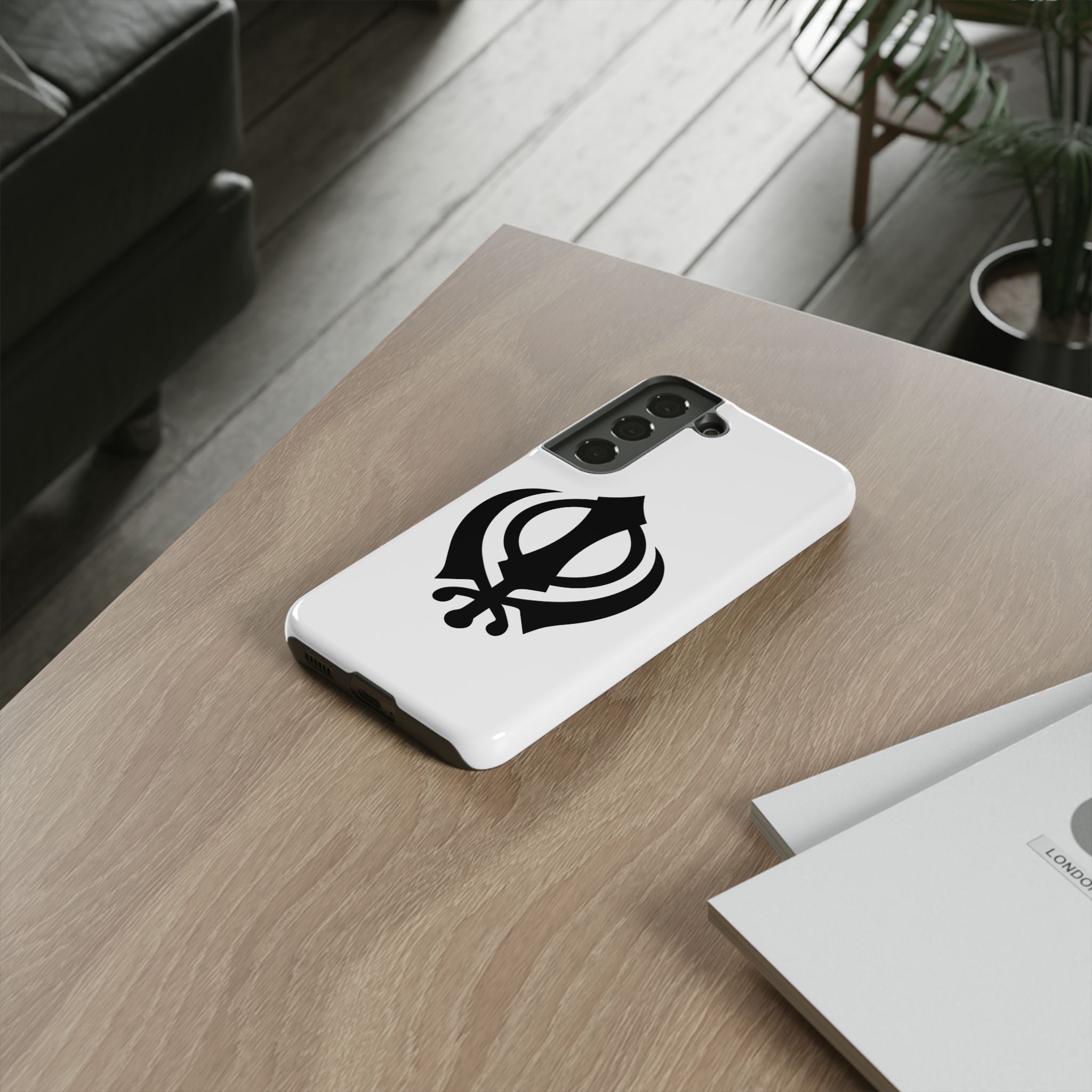 Sikh Khanda Phone Case • White