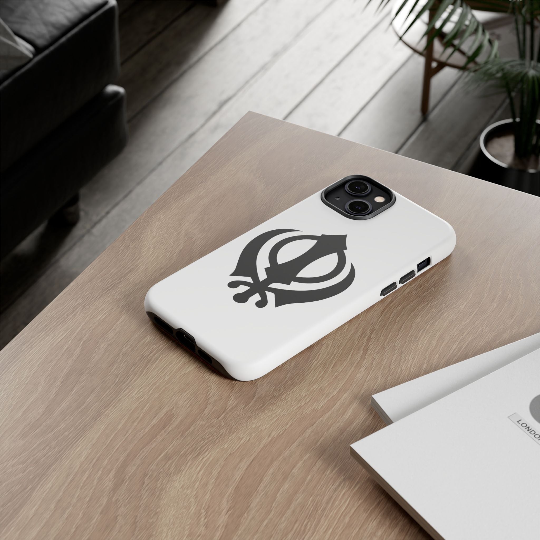 Sikh Khanda Phone Case • White