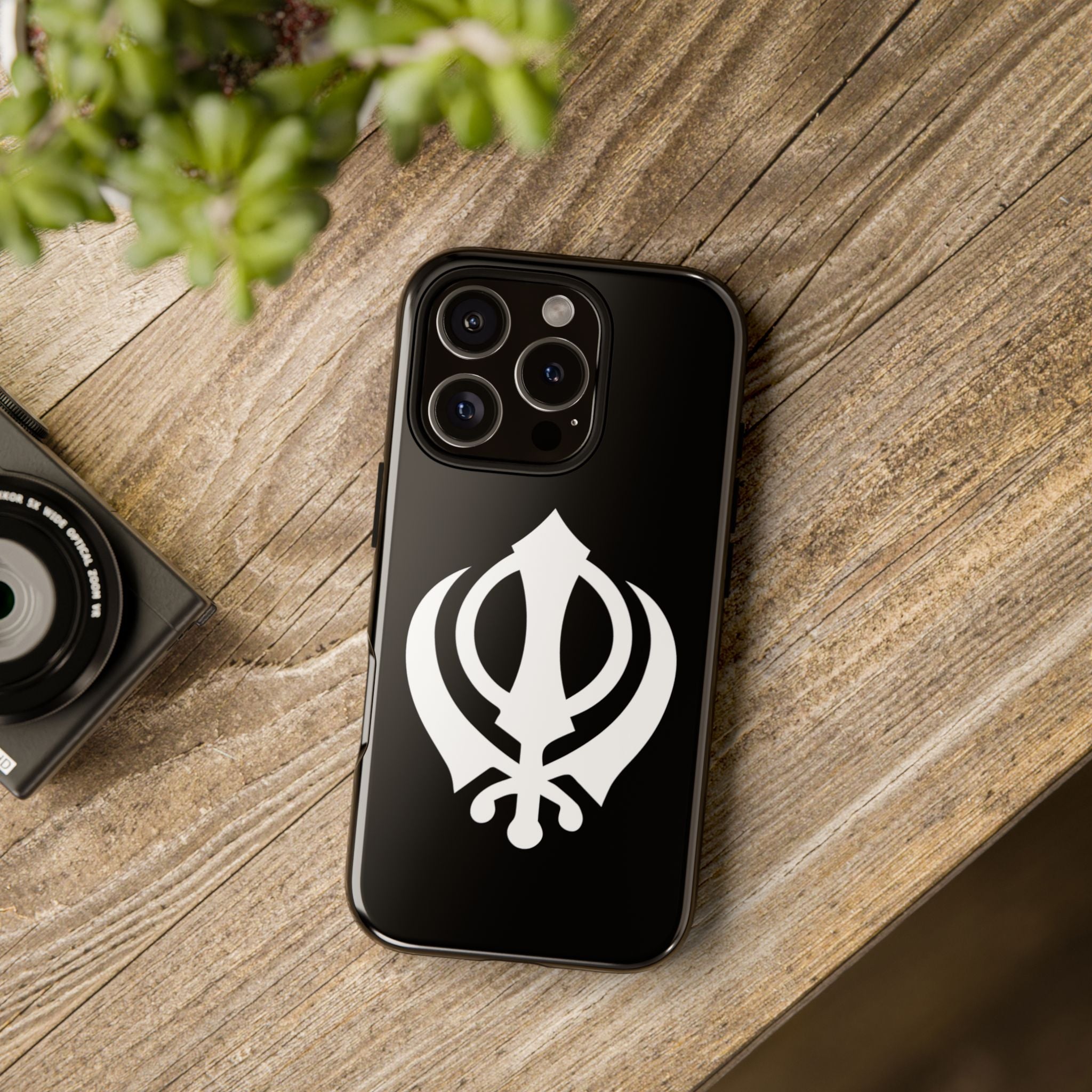 Sikh Khanda Phone Case • Black