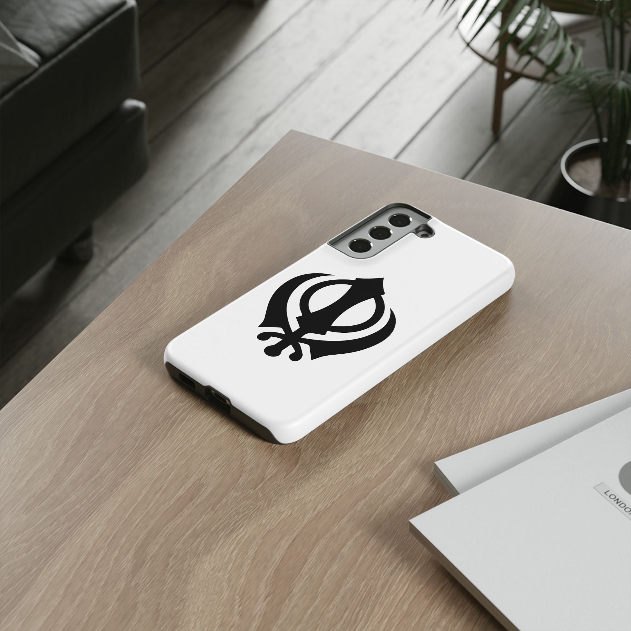 Sikh Khanda Phone Case • White