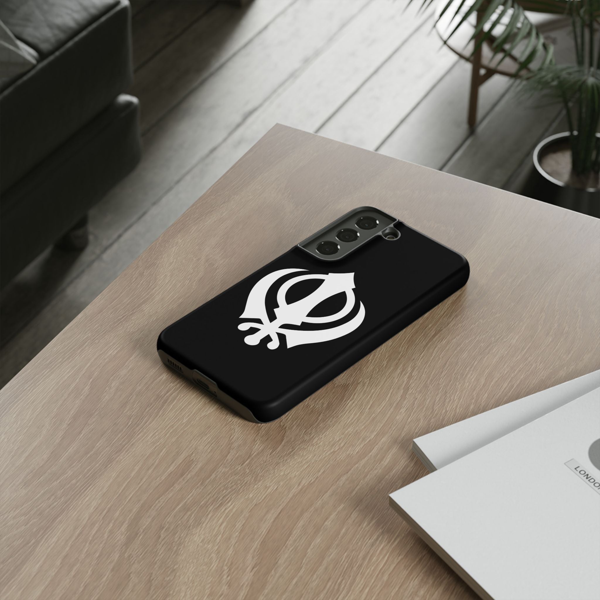 Sikh Khanda Phone Case • Black