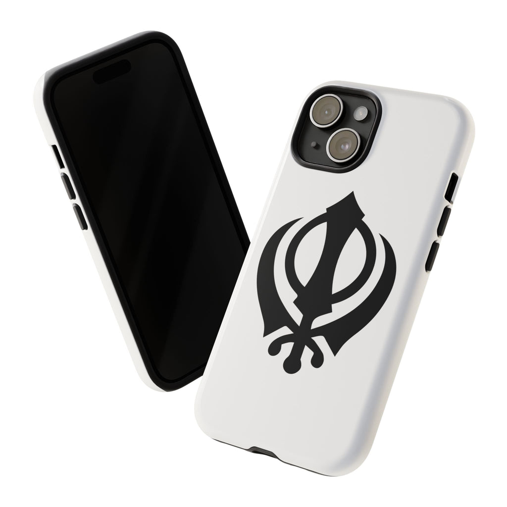 Sikh Khanda Phone Case • White