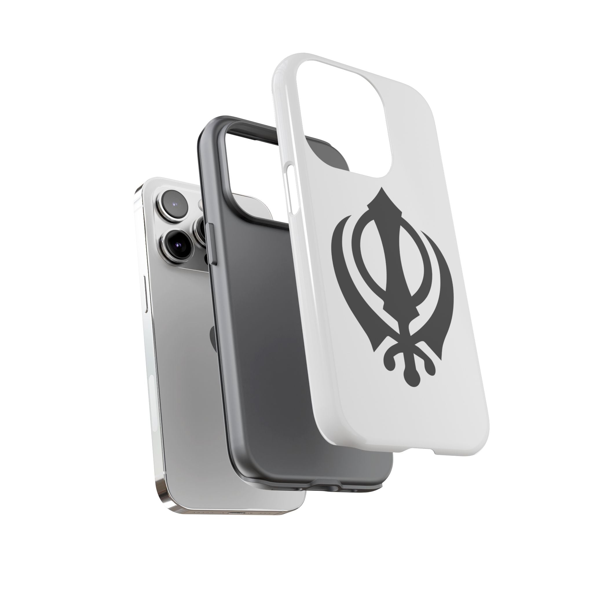 Sikh Khanda Phone Case • White
