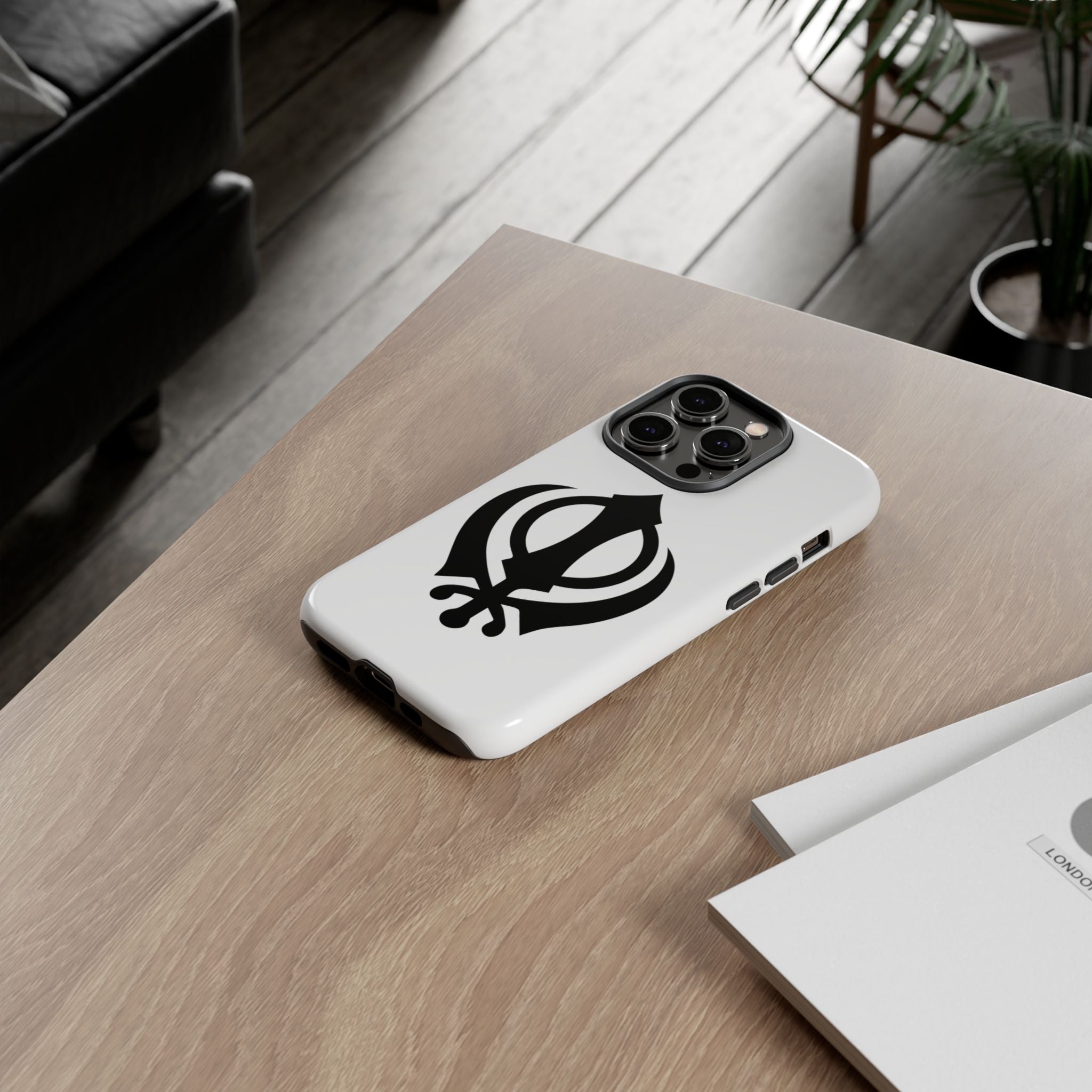 Sikh Khanda Phone Case • White