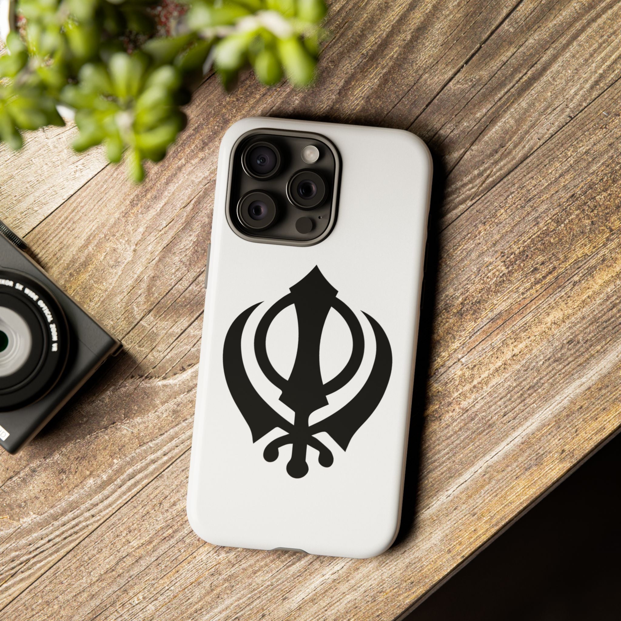 Sikh Khanda Phone Case • White