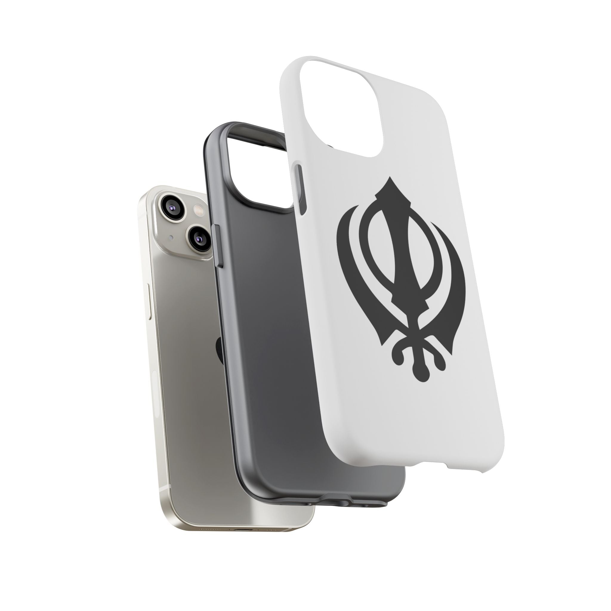 Sikh Khanda Phone Case • White