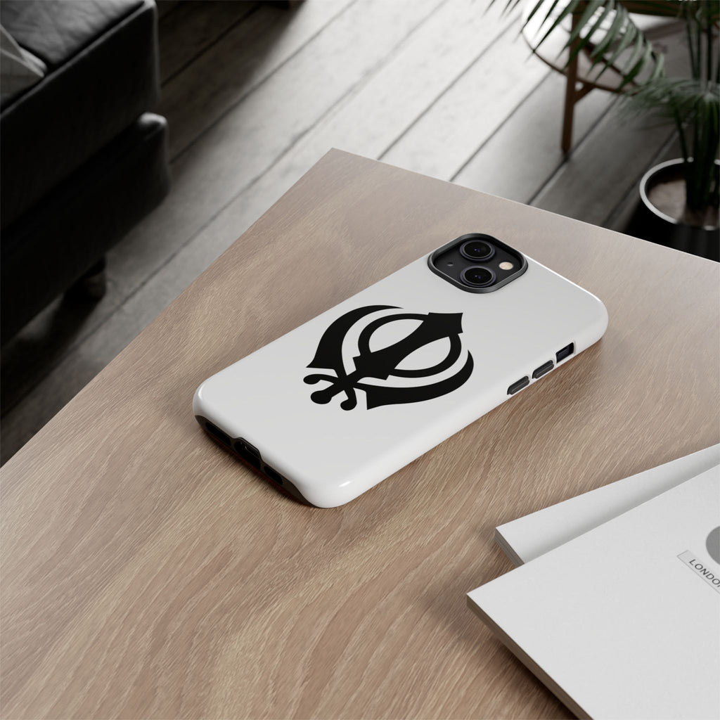 Sikh Khanda Phone Case • White