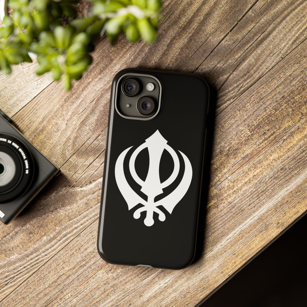 Sikh Khanda Phone Case • Black
