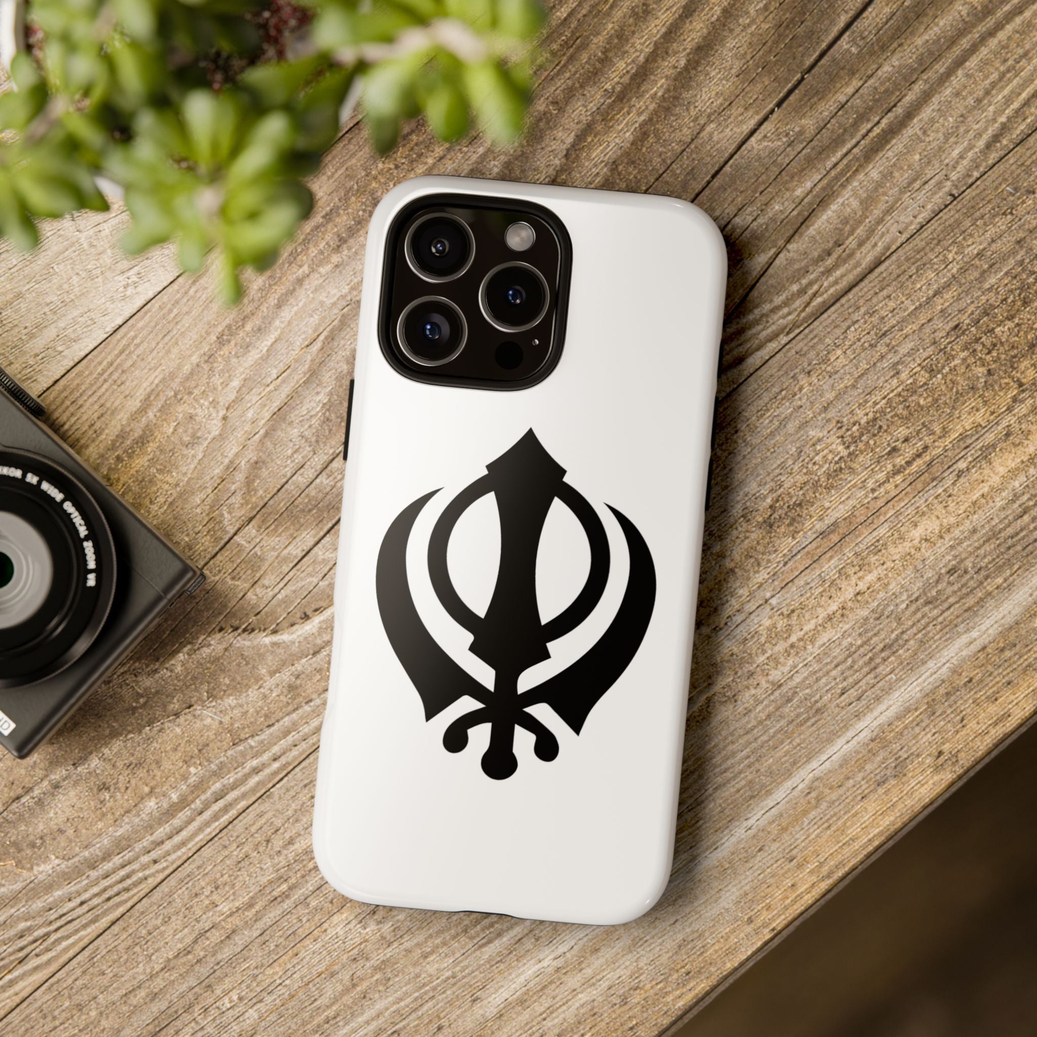 Sikh Khanda Phone Case • White