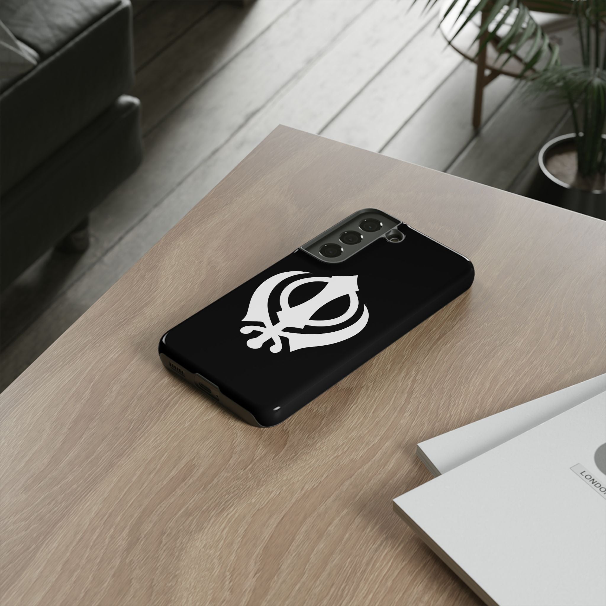 Sikh Khanda Phone Case • Black