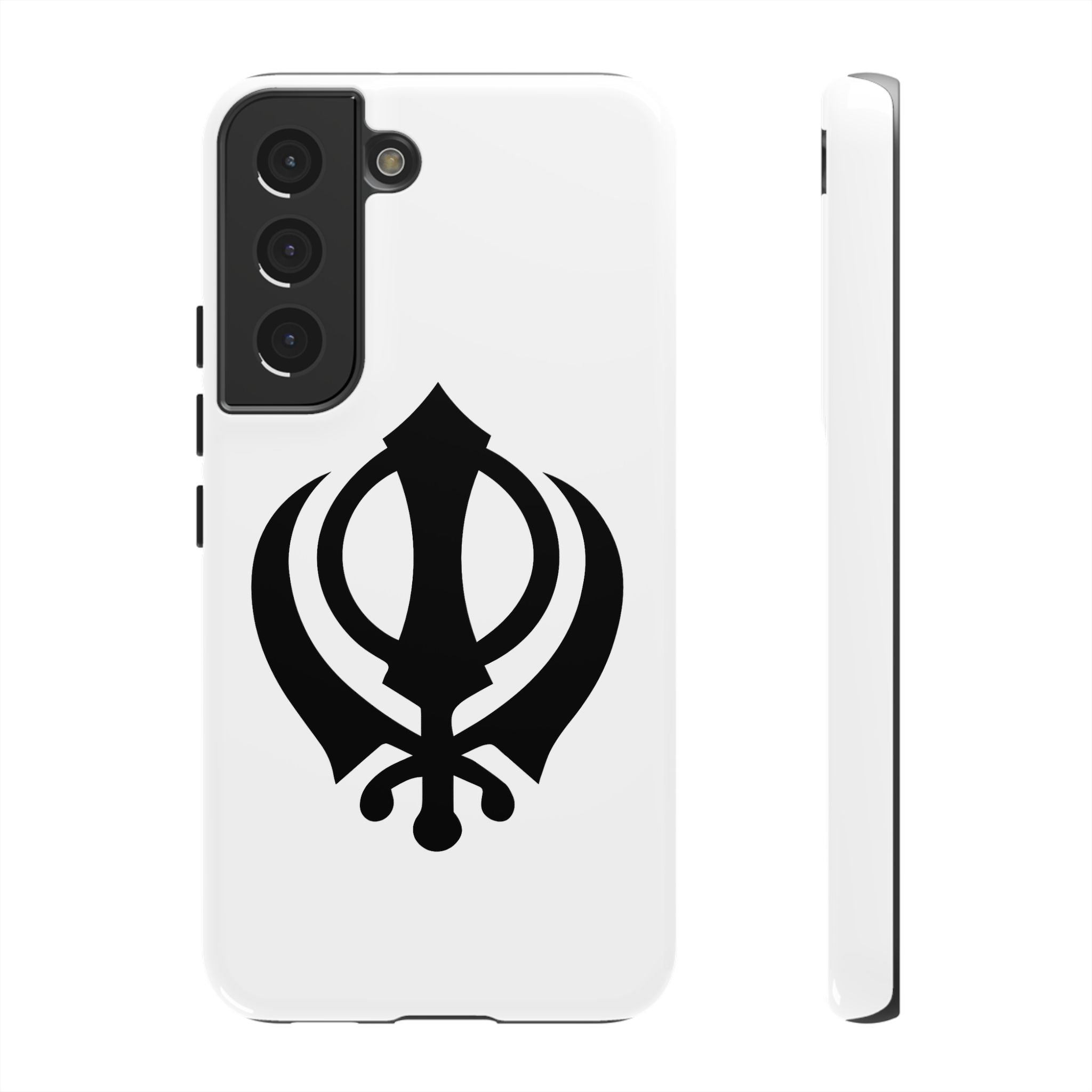 Sikh Khanda Phone Case • White
