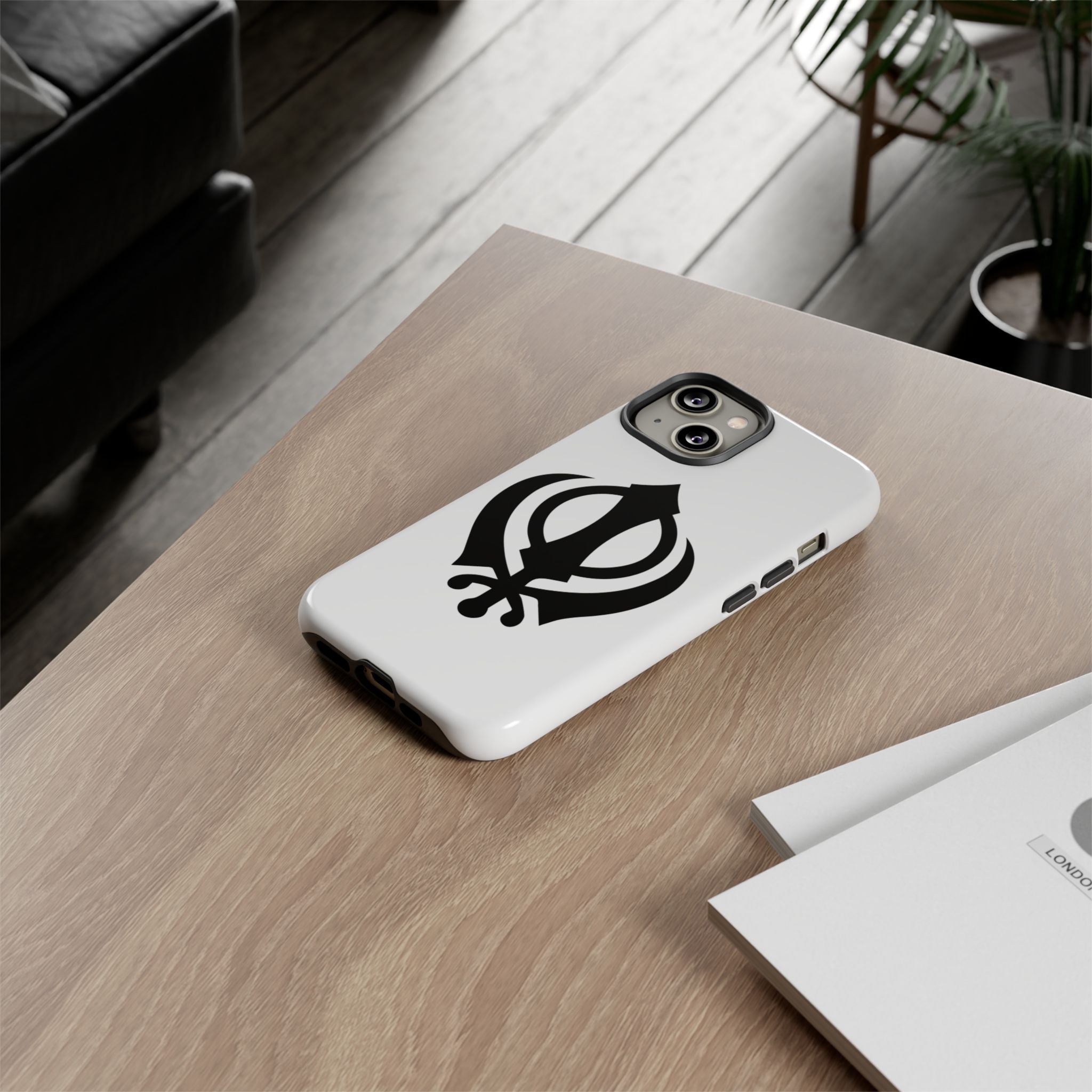 Sikh Khanda Phone Case • White