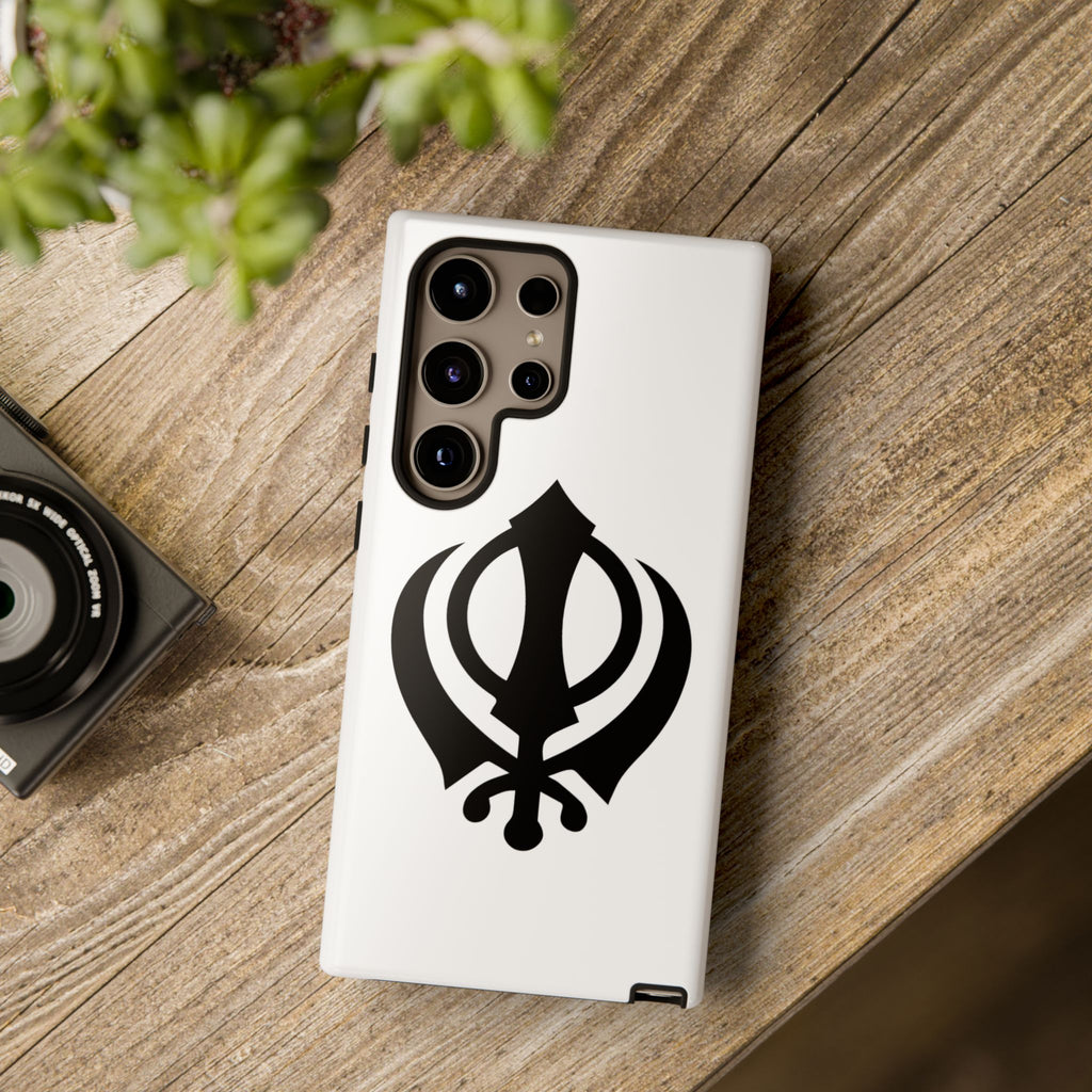 Sikh Khanda Phone Case • White