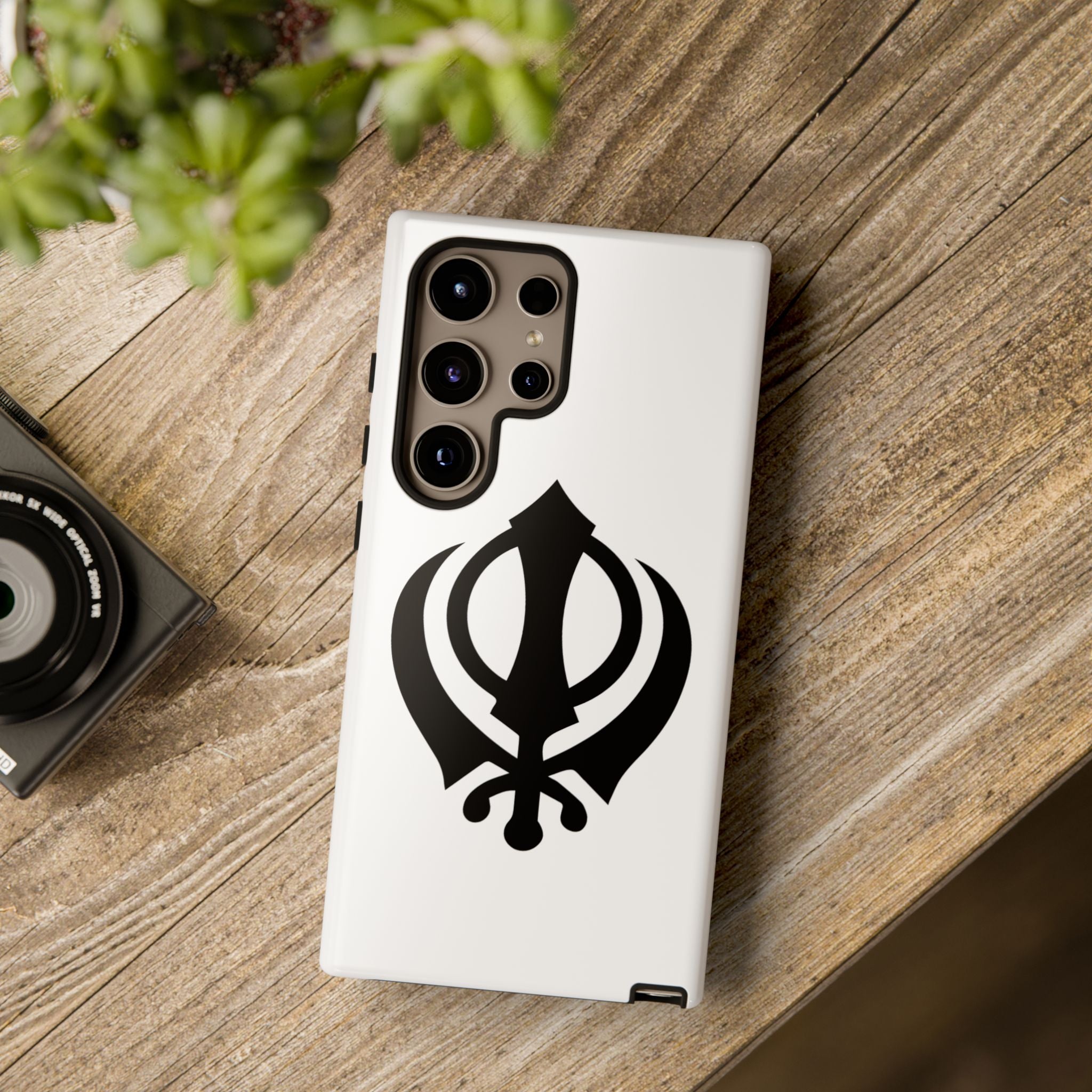 Sikh Khanda Phone Case • White