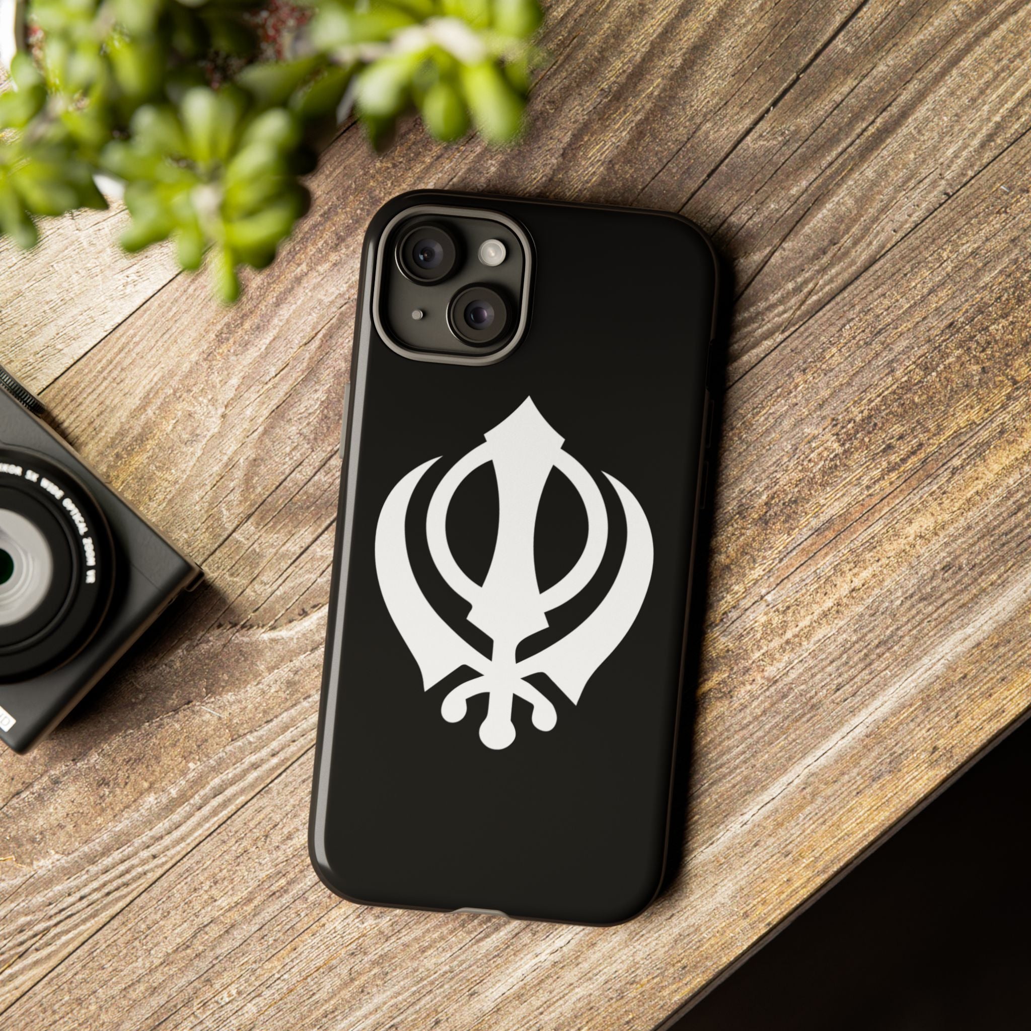 Sikh Khanda Phone Case • Black