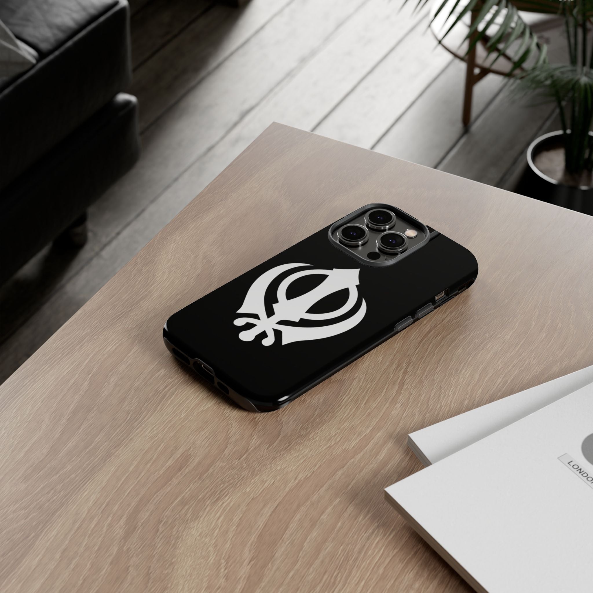 Sikh Khanda Phone Case • Black