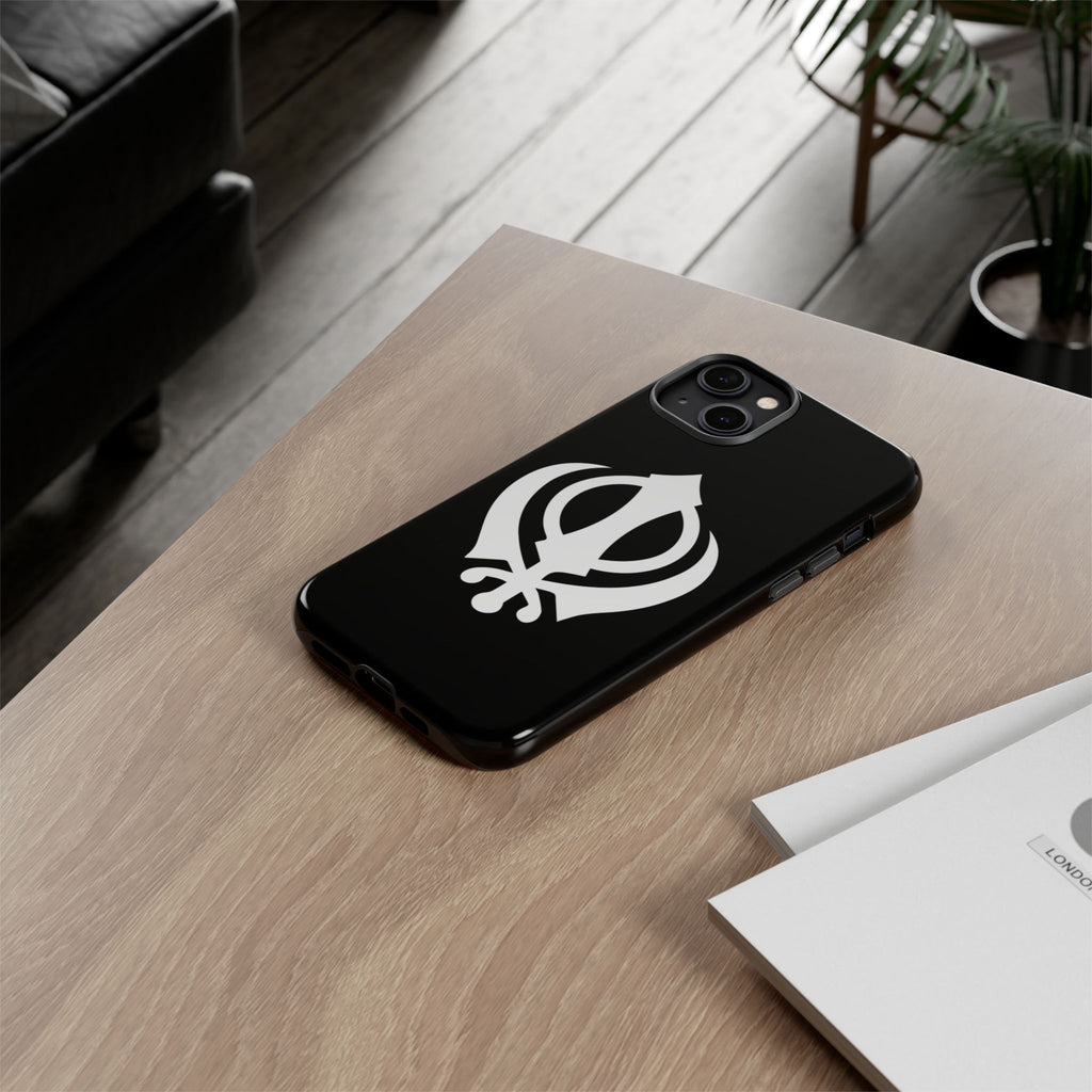 Sikh Khanda Phone Case • Black