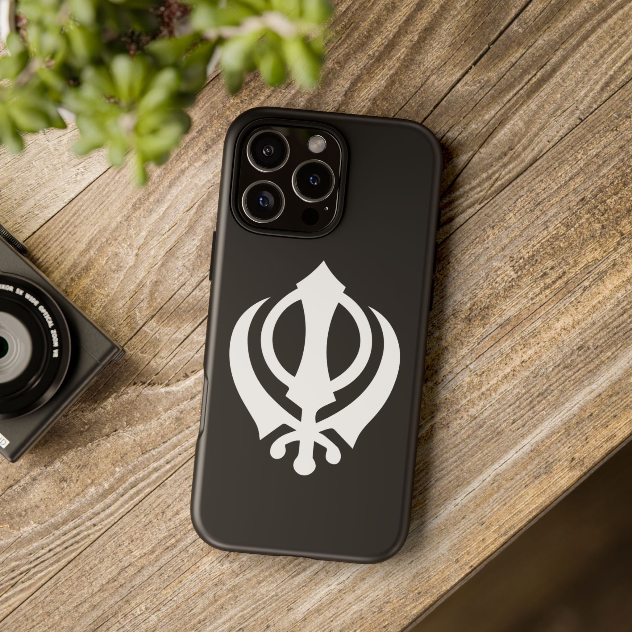 Sikh Khanda Phone Case • Black