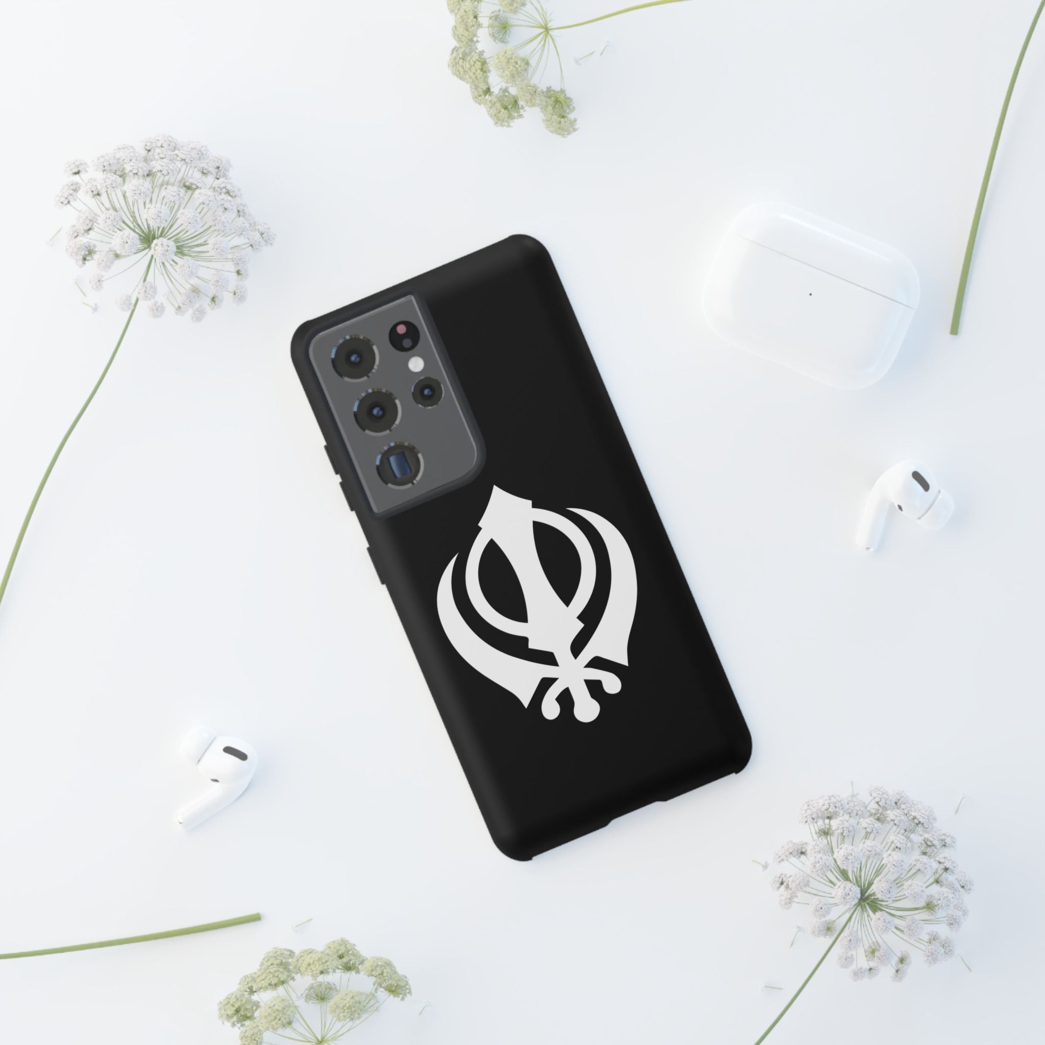 Sikh Khanda Phone Case • Black