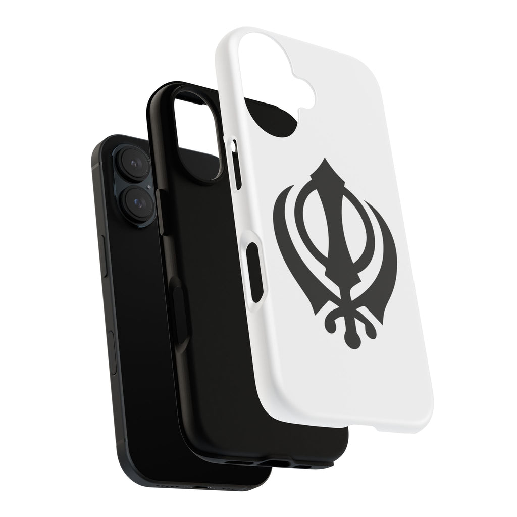 Sikh Khanda Phone Case • White