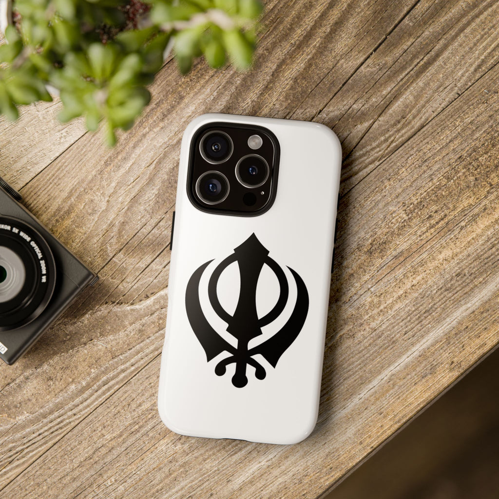 Sikh Khanda Phone Case • White