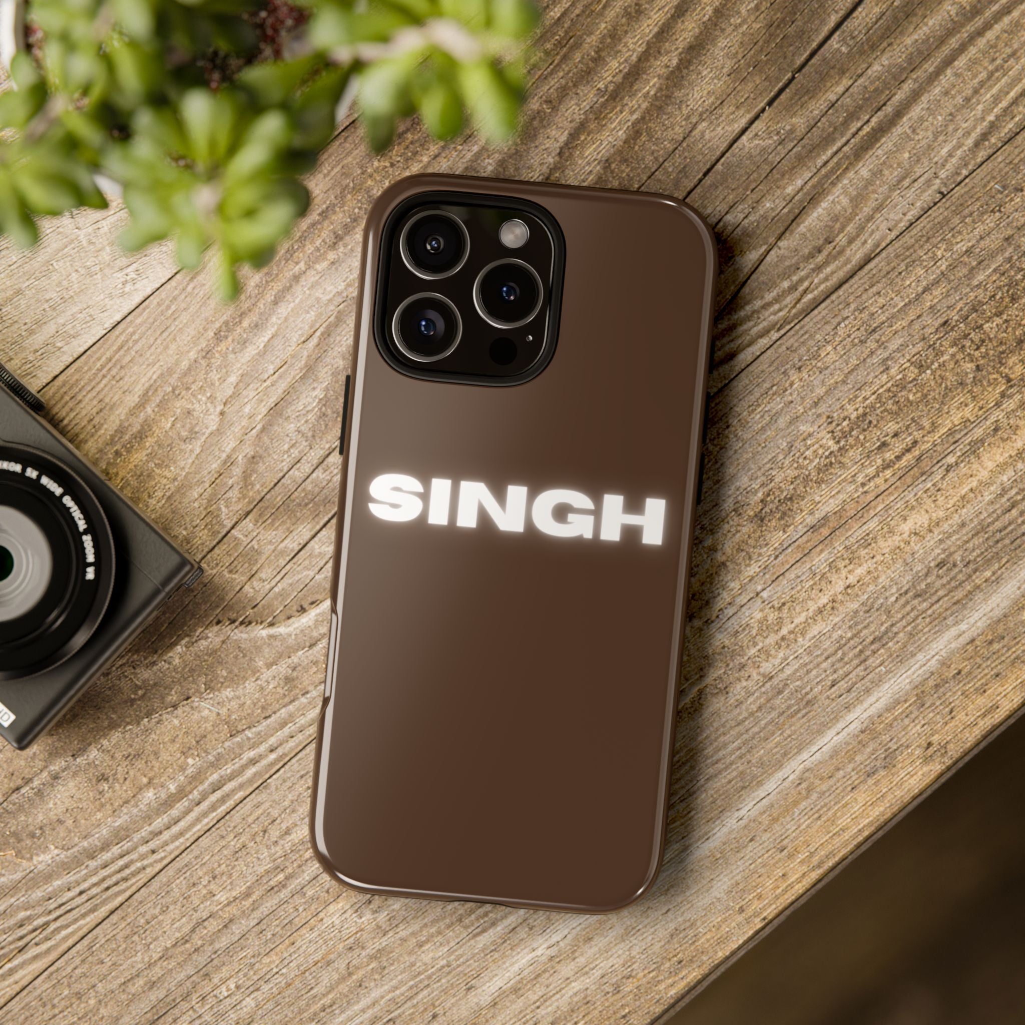 SINGH Phone Case • Brown