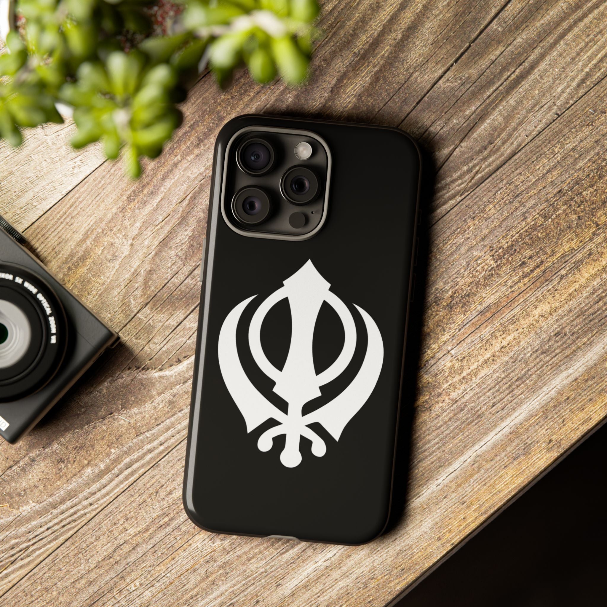 Sikh Khanda Phone Case • Black