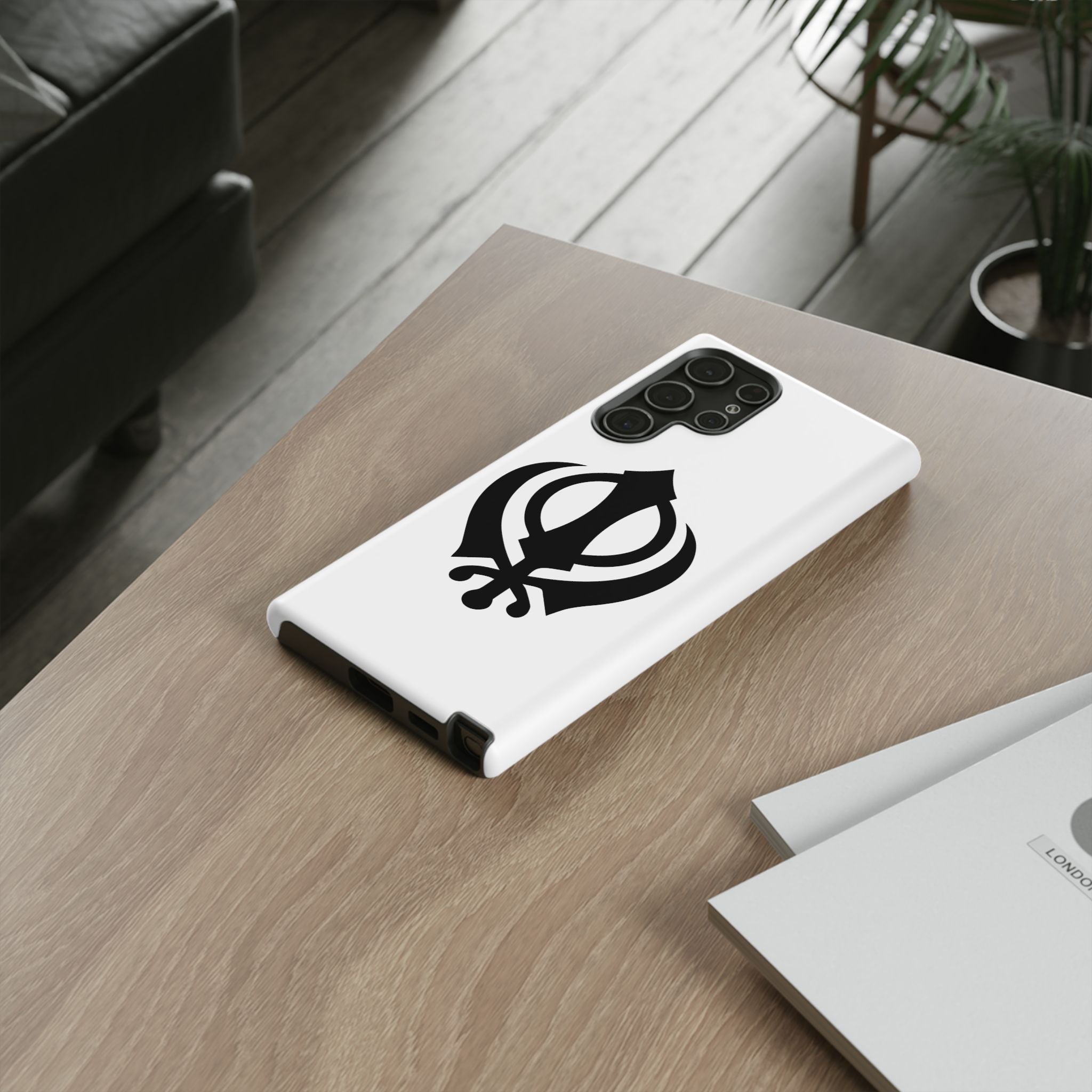 Sikh Khanda Phone Case • White